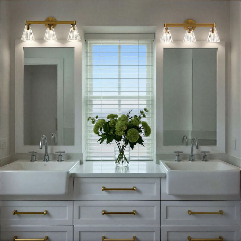 Lotus 24 Inch 3 Light Bath Vanity Light by Crystorama