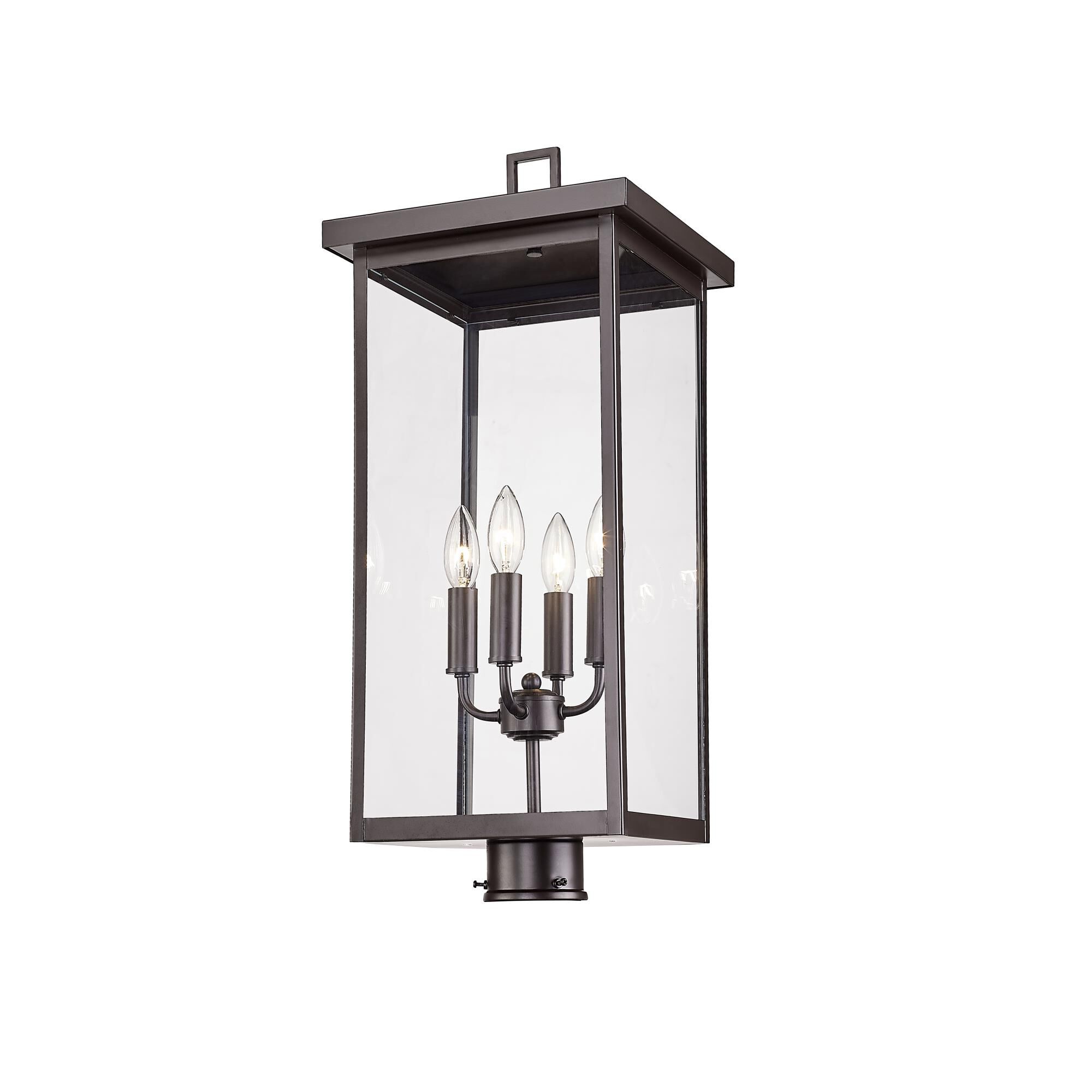 Shown in Powder Coated Bronze finish and Clear glass