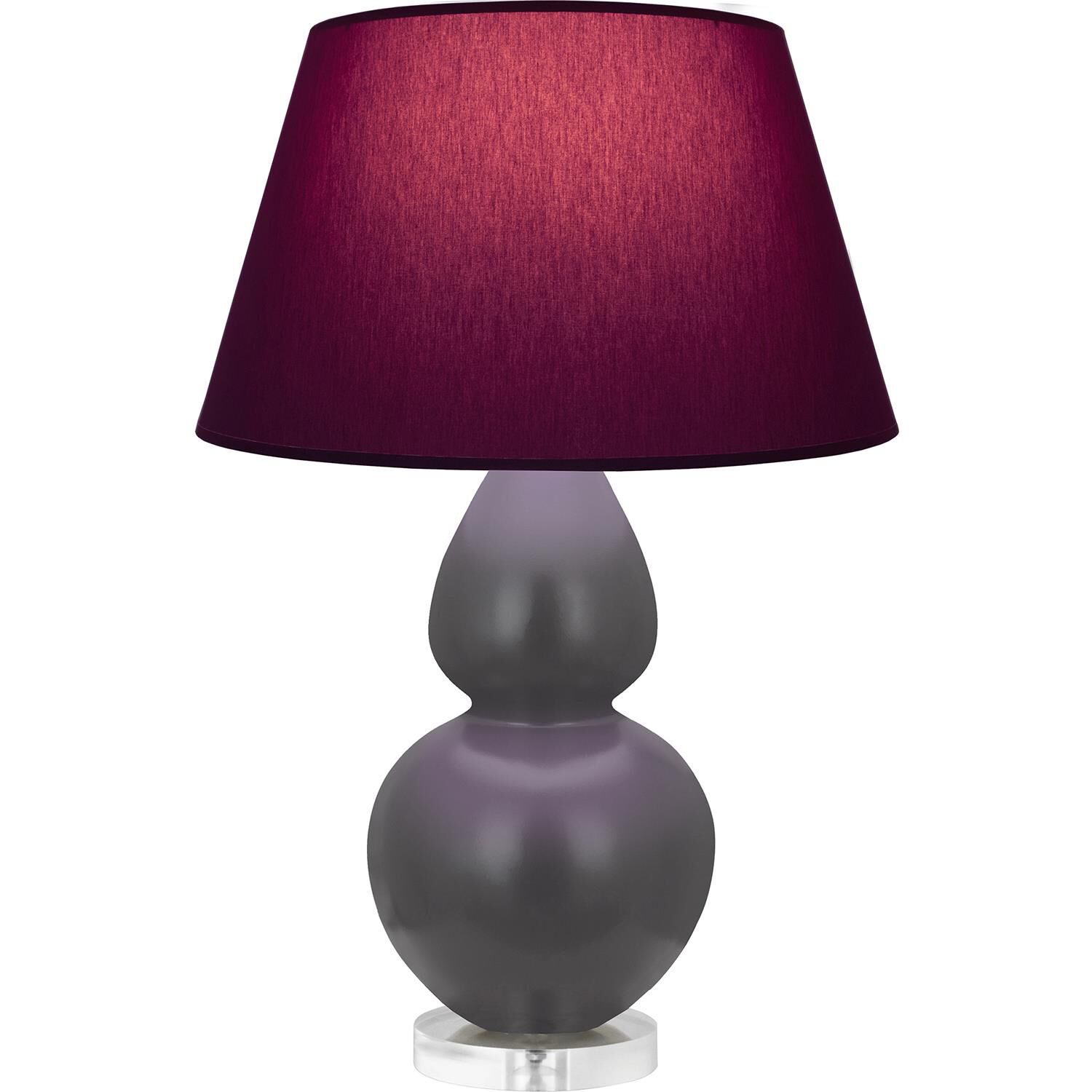 Shown in Matte Ash finish and Plum and Lavender shade and Lucite accent