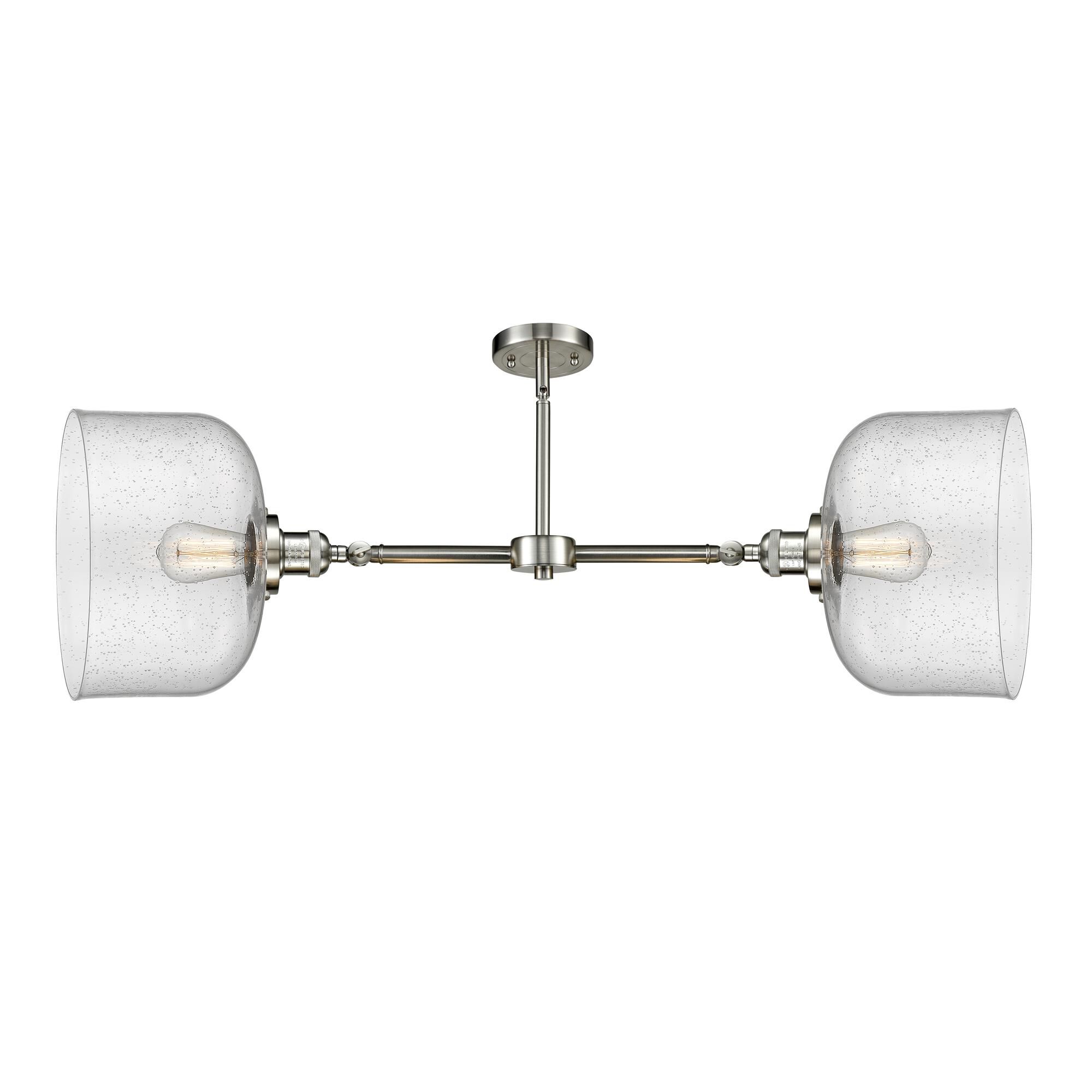 Shown in Brushed Satin Nickel finish and Seedy glass