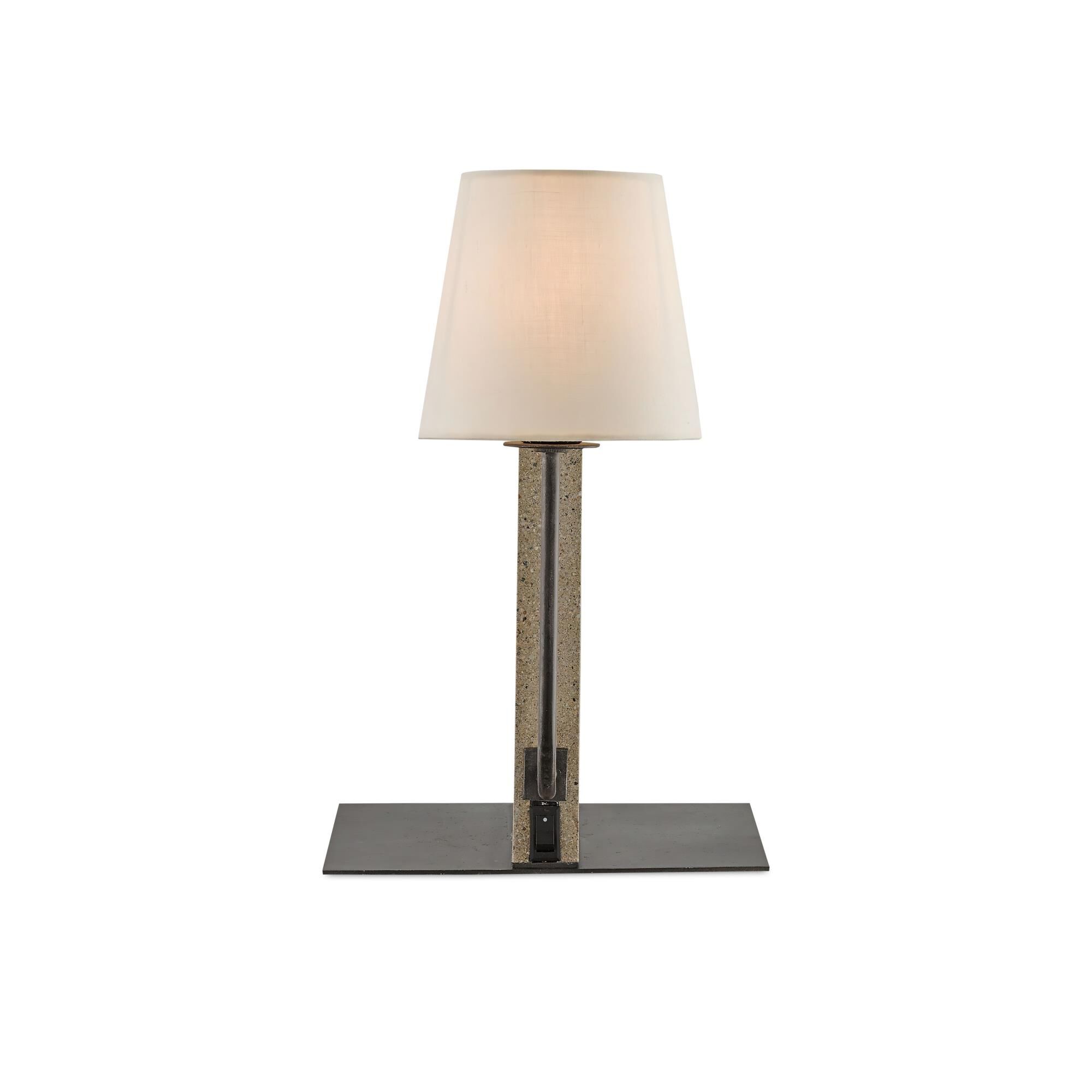 Shown in Polished Concrete/Aged Steel finish and Included shade