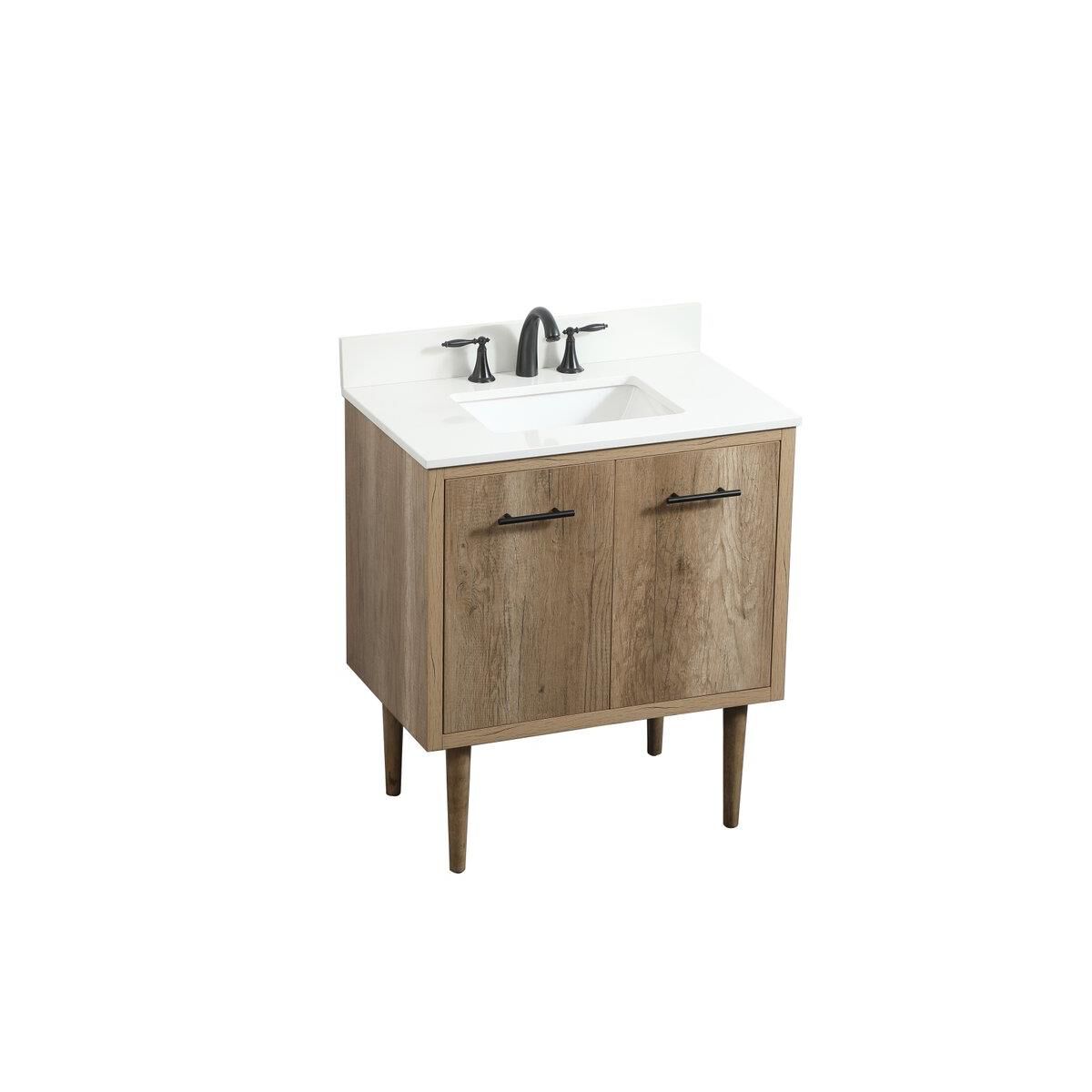 Shown in Natural Oak finish and Backsplash accent