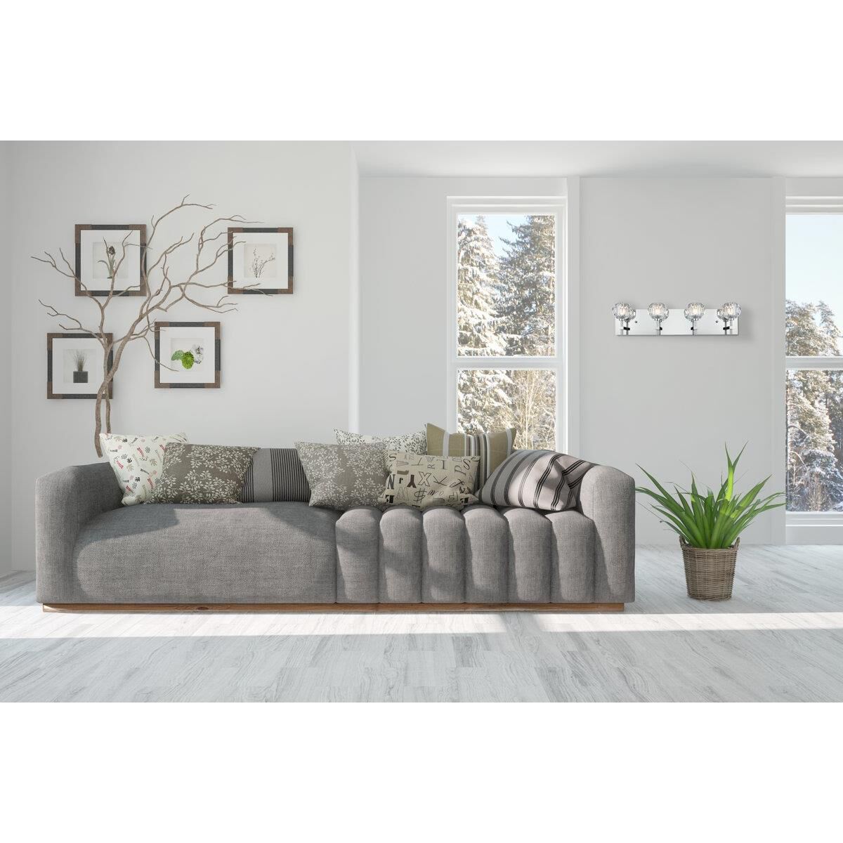 Graham 25 Inch 4 Light LED Bath Vanity Light by Elegant Lighting