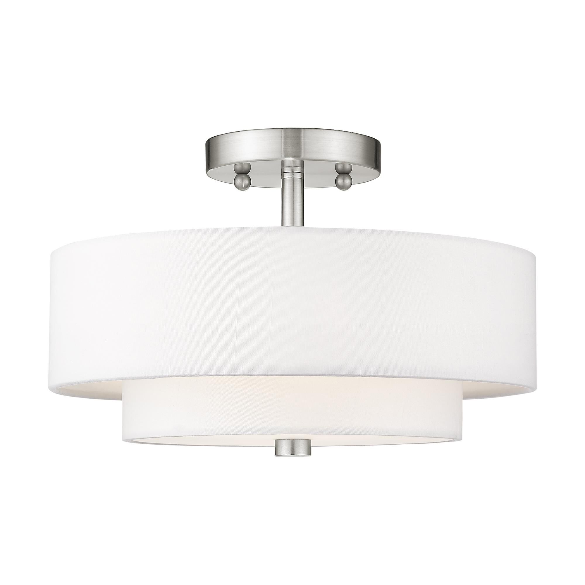 Claremont 13 Inch 2 Light Semi Flush Mount by Livex Lighting