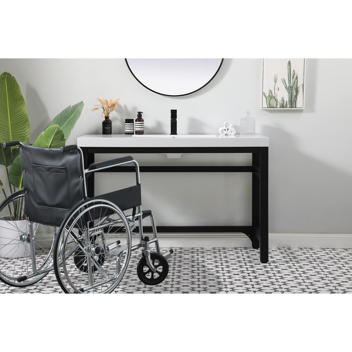 Shown in Black finish