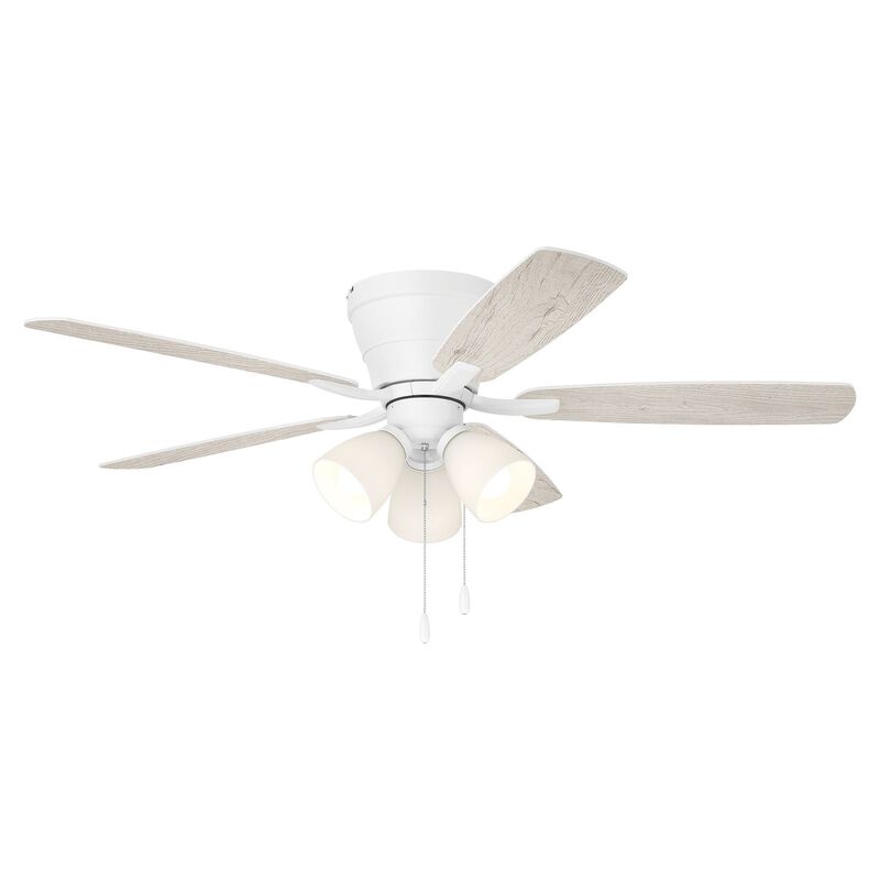 Wheeler 52 3-Light 52 Inch Flush Mount Fan with Light Kit by Craftmade