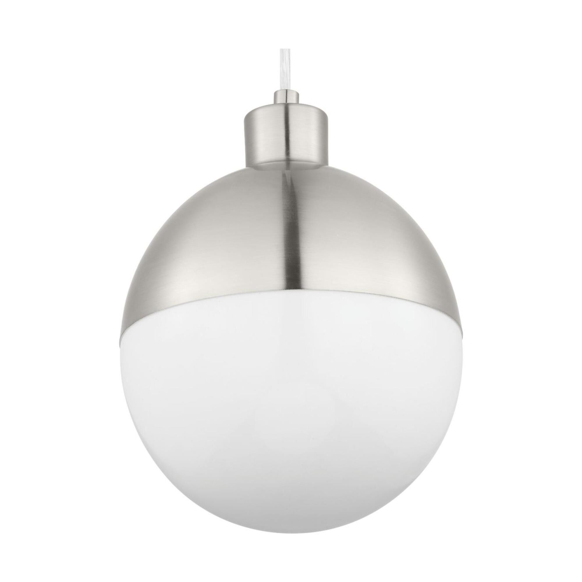 Shown in Brushed Nickel finish and Opal glass