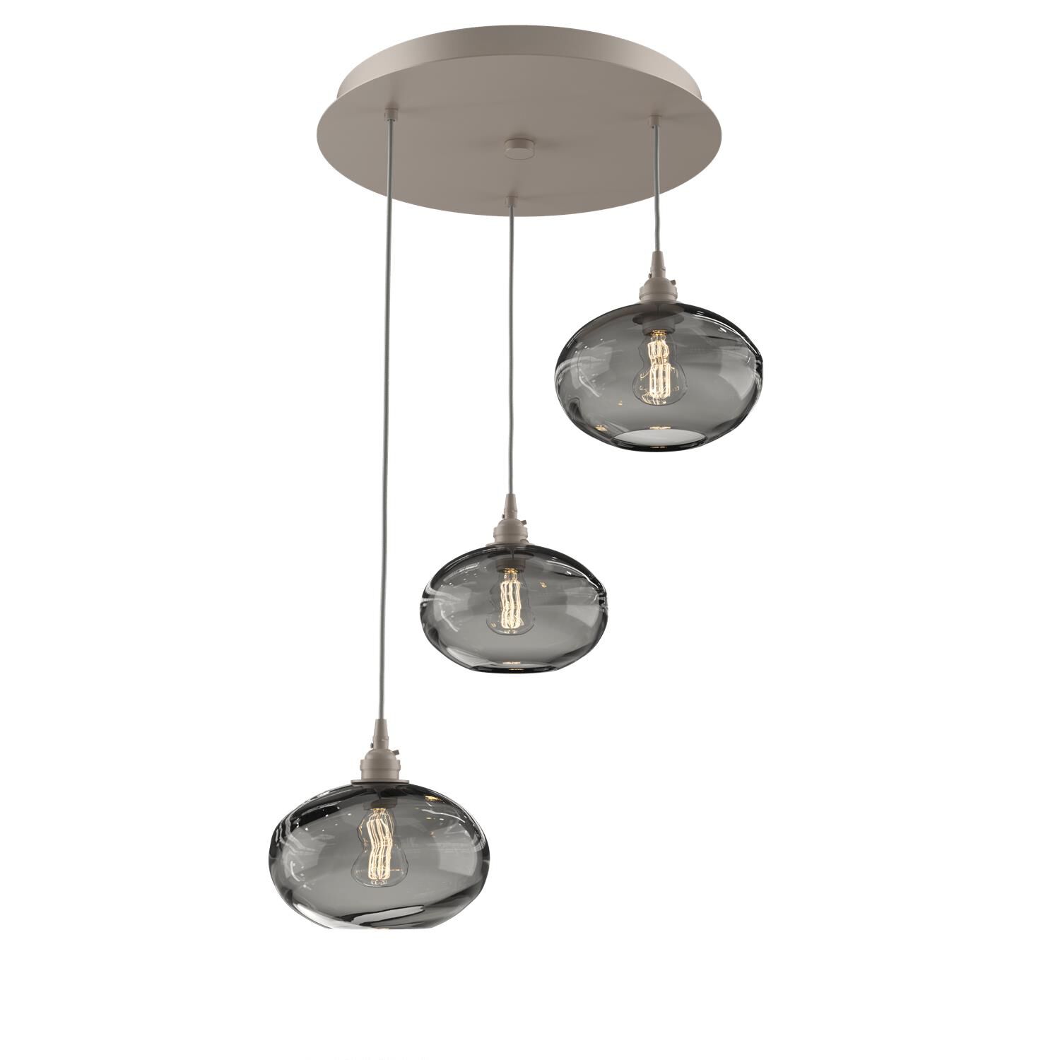 Coppa 20 Inch 3 Light Multi Light Pendant by Hammerton Studio