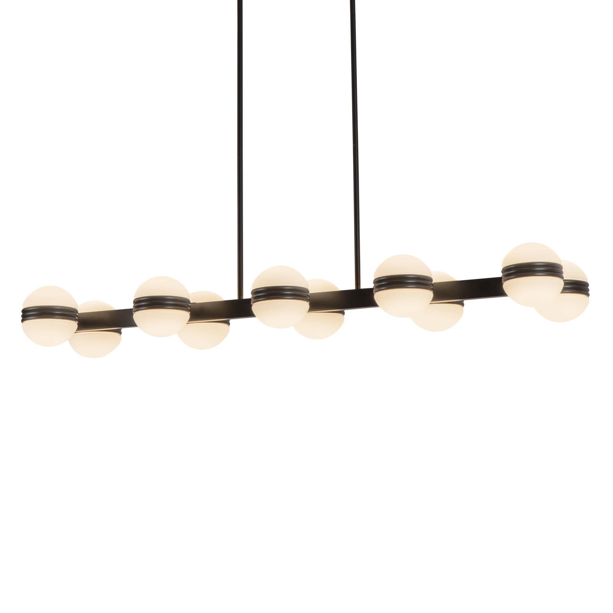 Shown in Black finish and Matte Opal glass