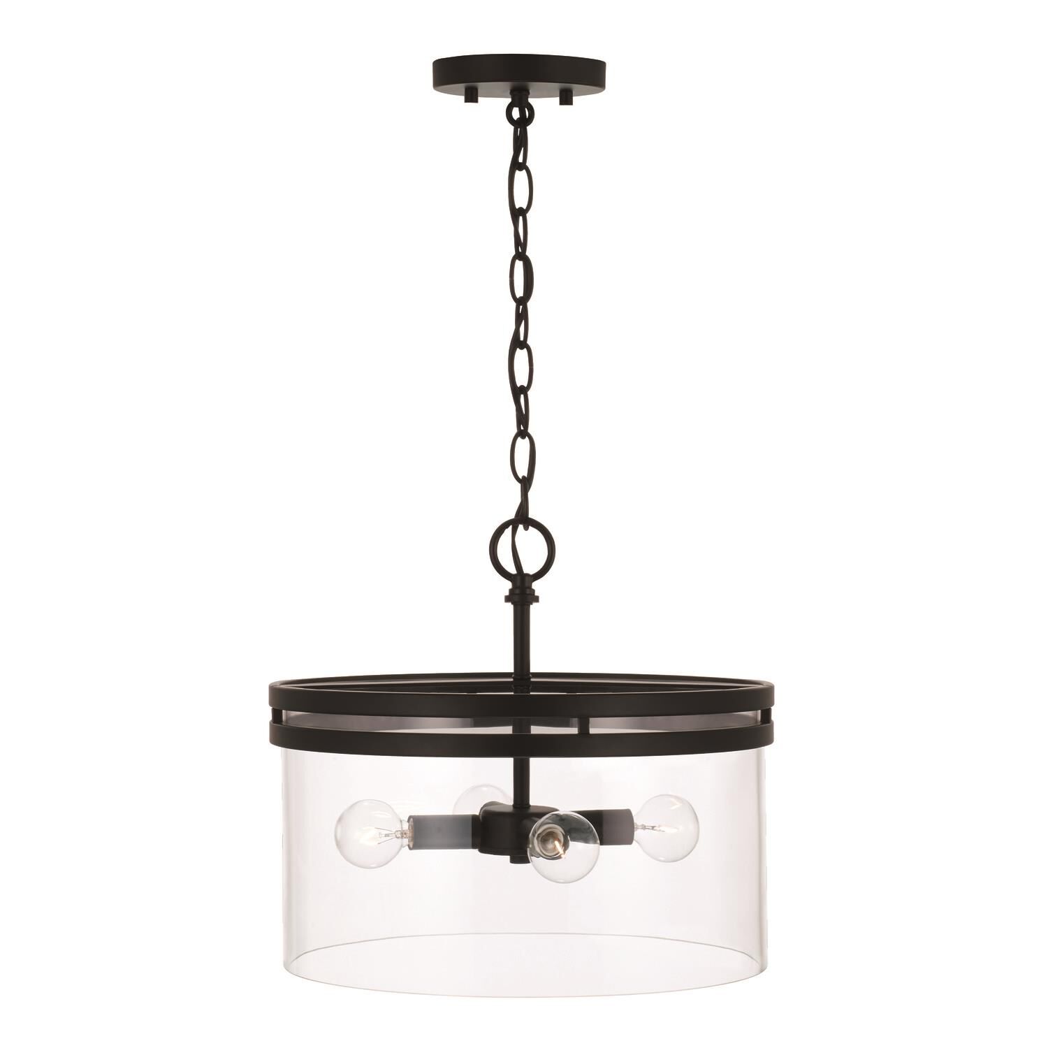 Fuller 14 Inch 4 Light Semi Flush Mount by Homeplace by Capital Lighting Fixture Company