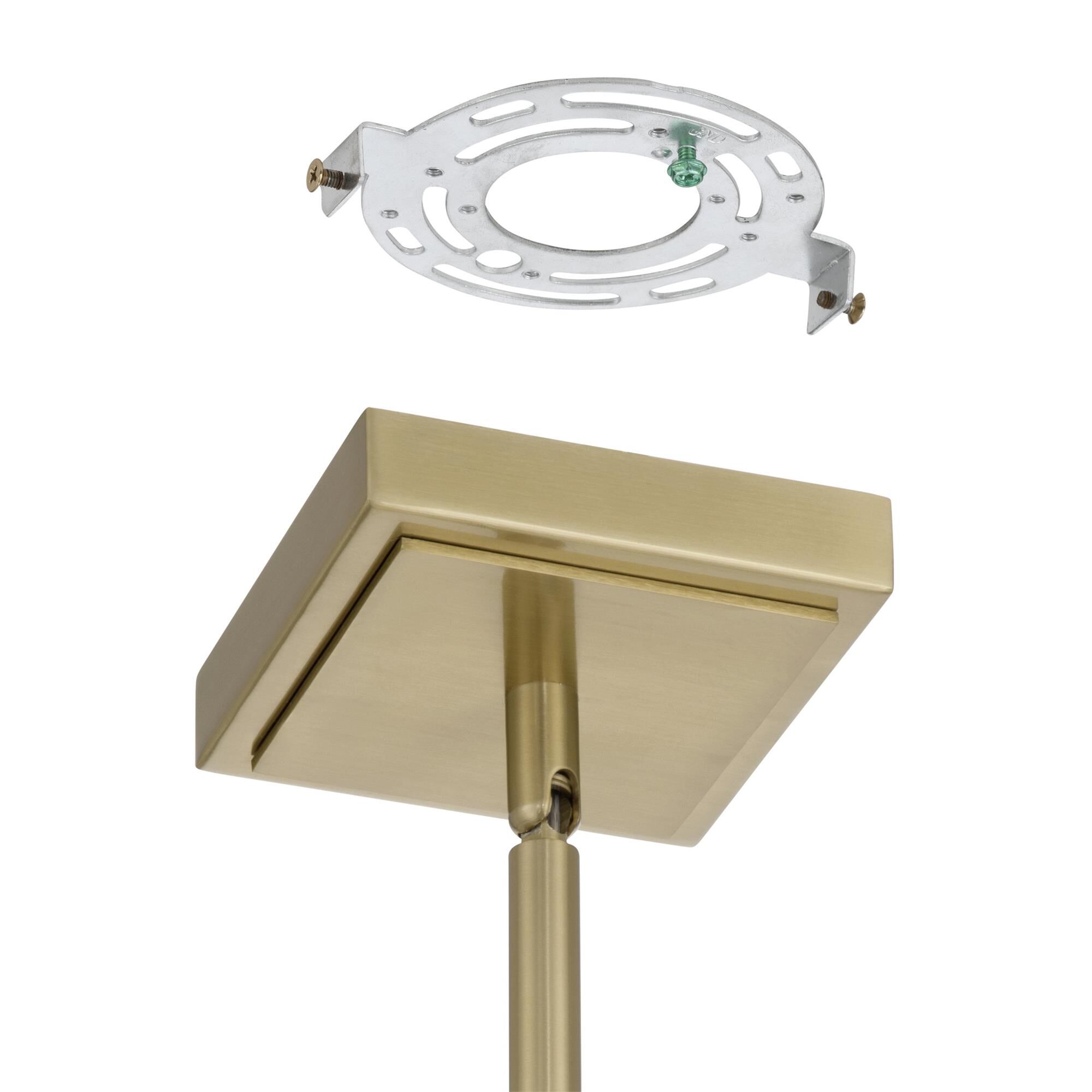 Shown in Brass finish and Cream shade