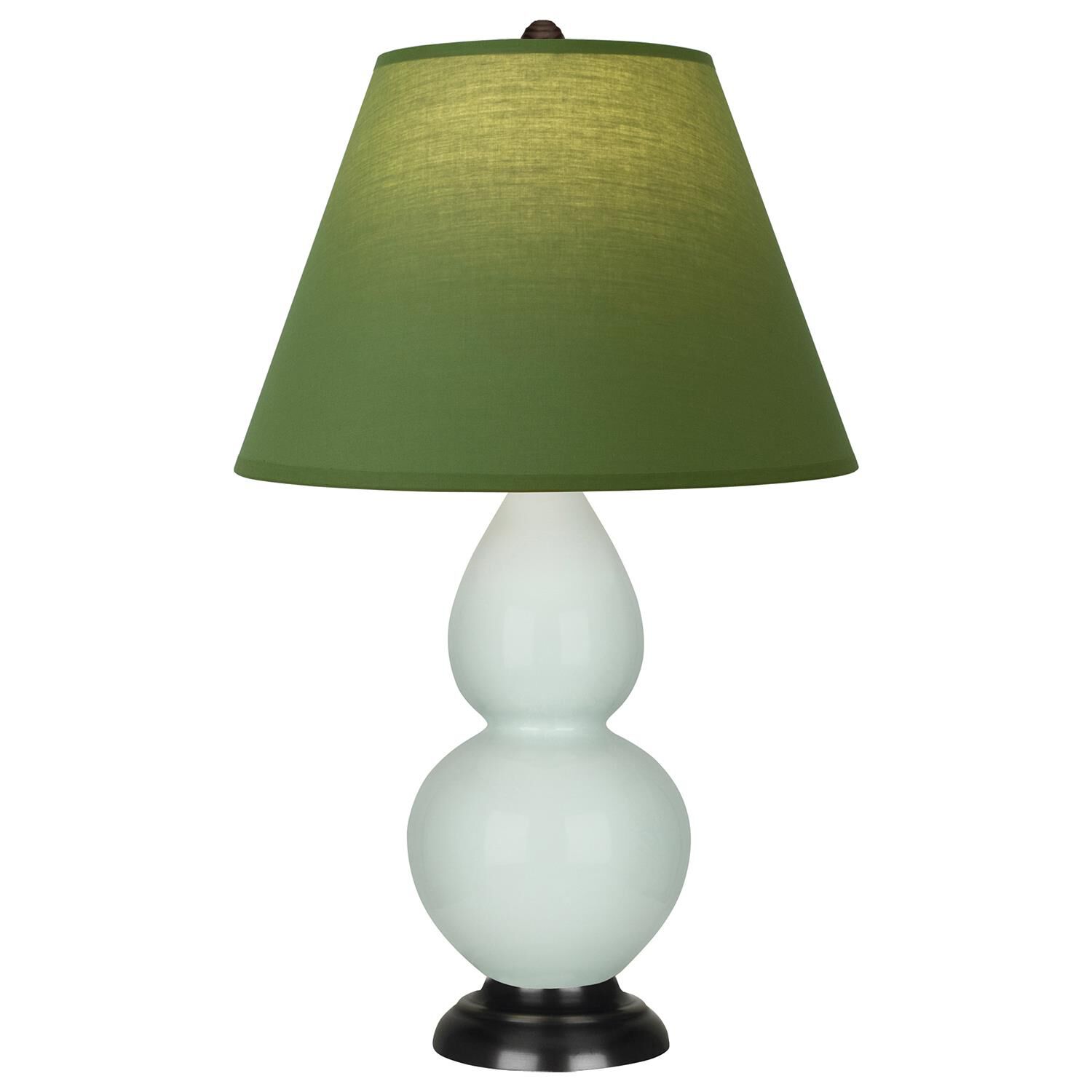 Shown in Celadon finish and Tea Green and Taupe shade and Deep Patina Bronze accent