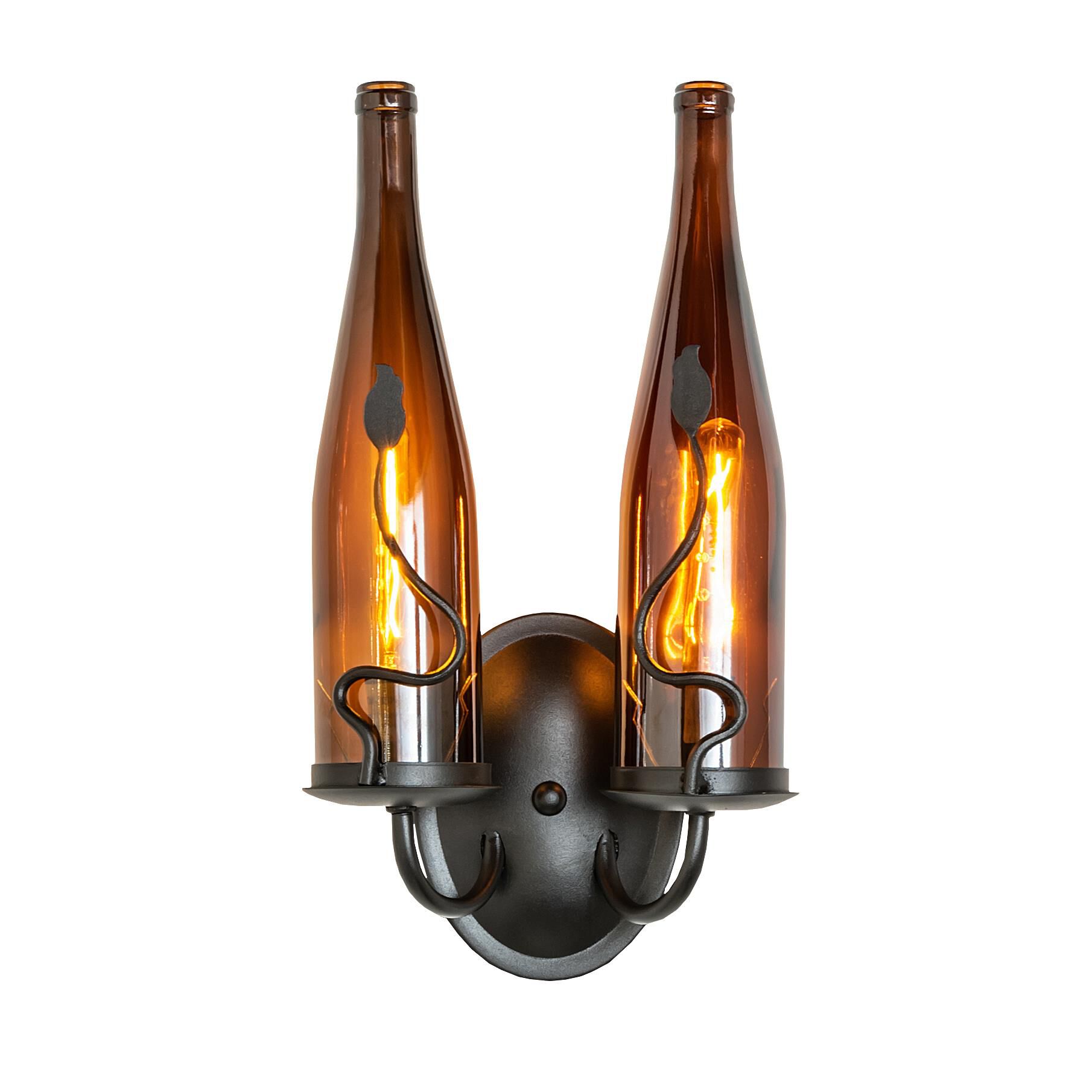 Shown with Amber /Acrylic;Black Metal Finish glass