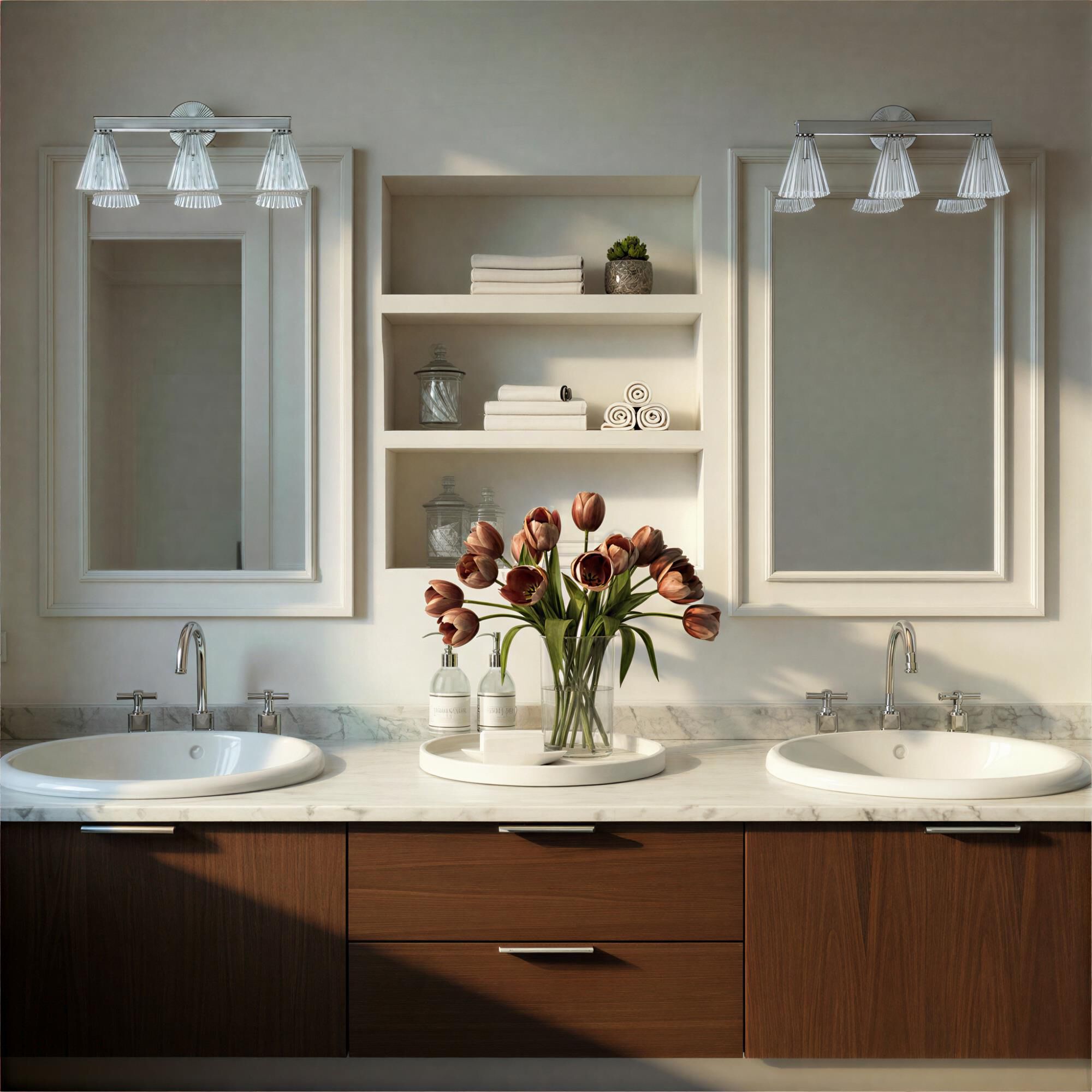 Lotus 24 Inch 3 Light Bath Vanity Light,