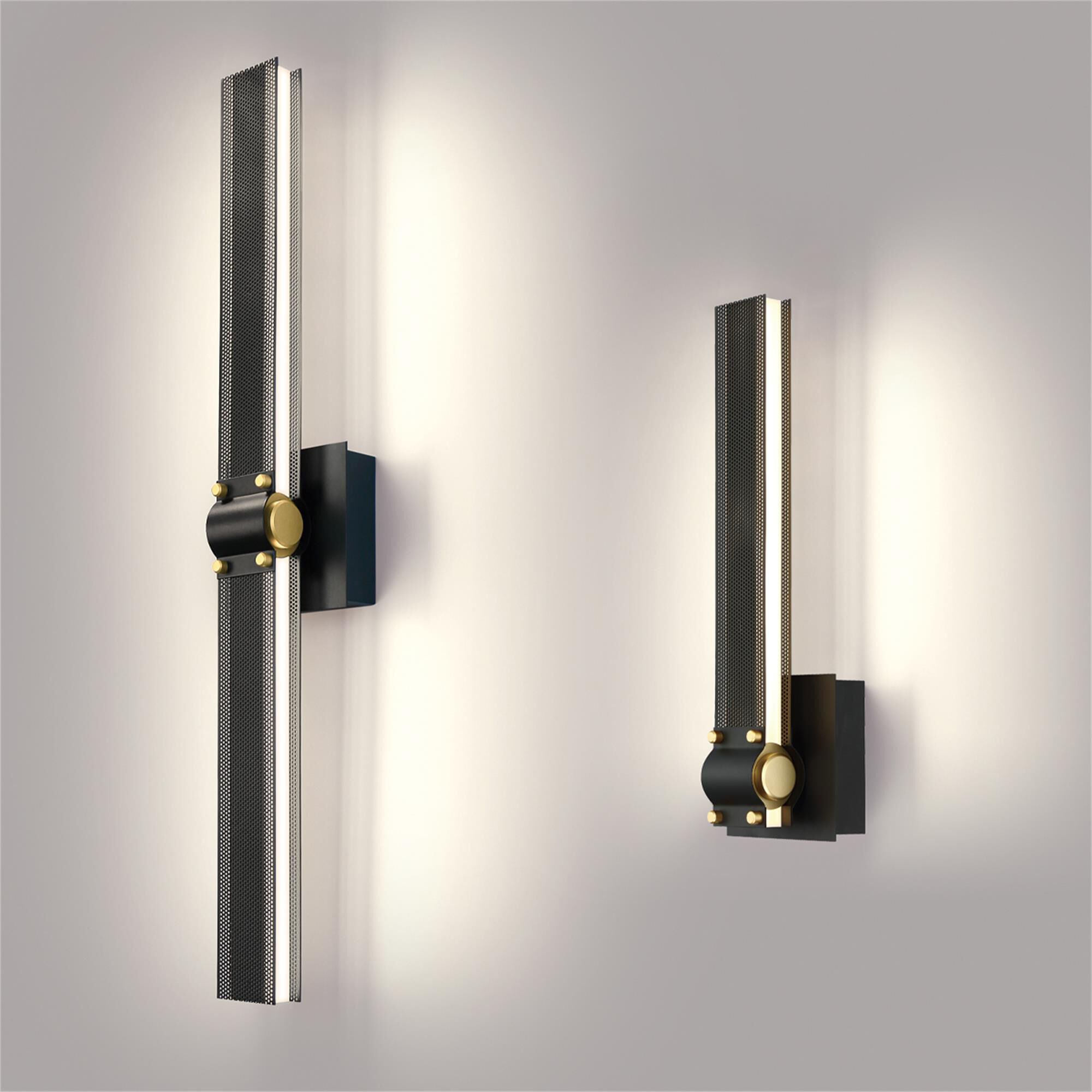 Shown in Black finish and Gold accent