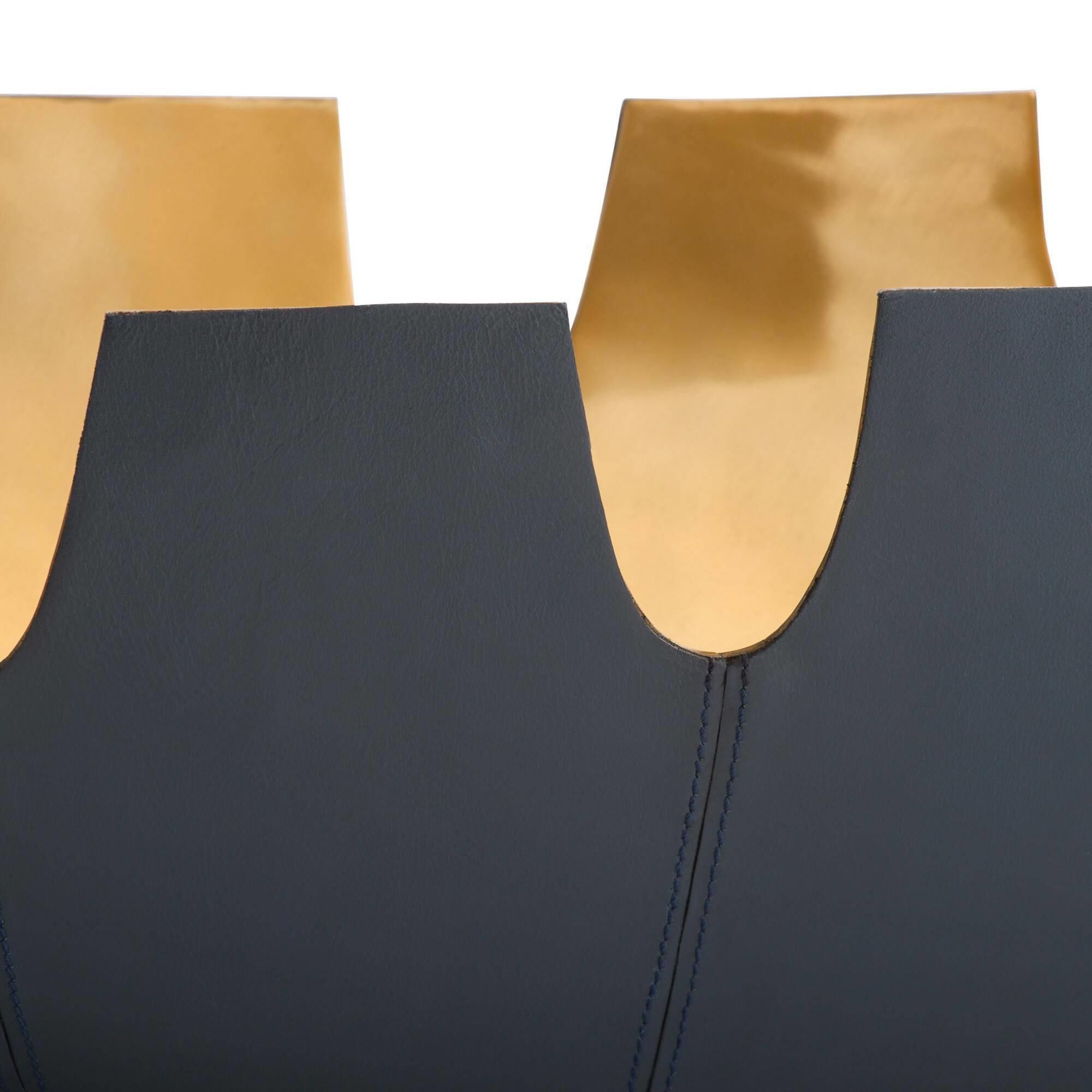 Shown in Navy and Antique Brass finish