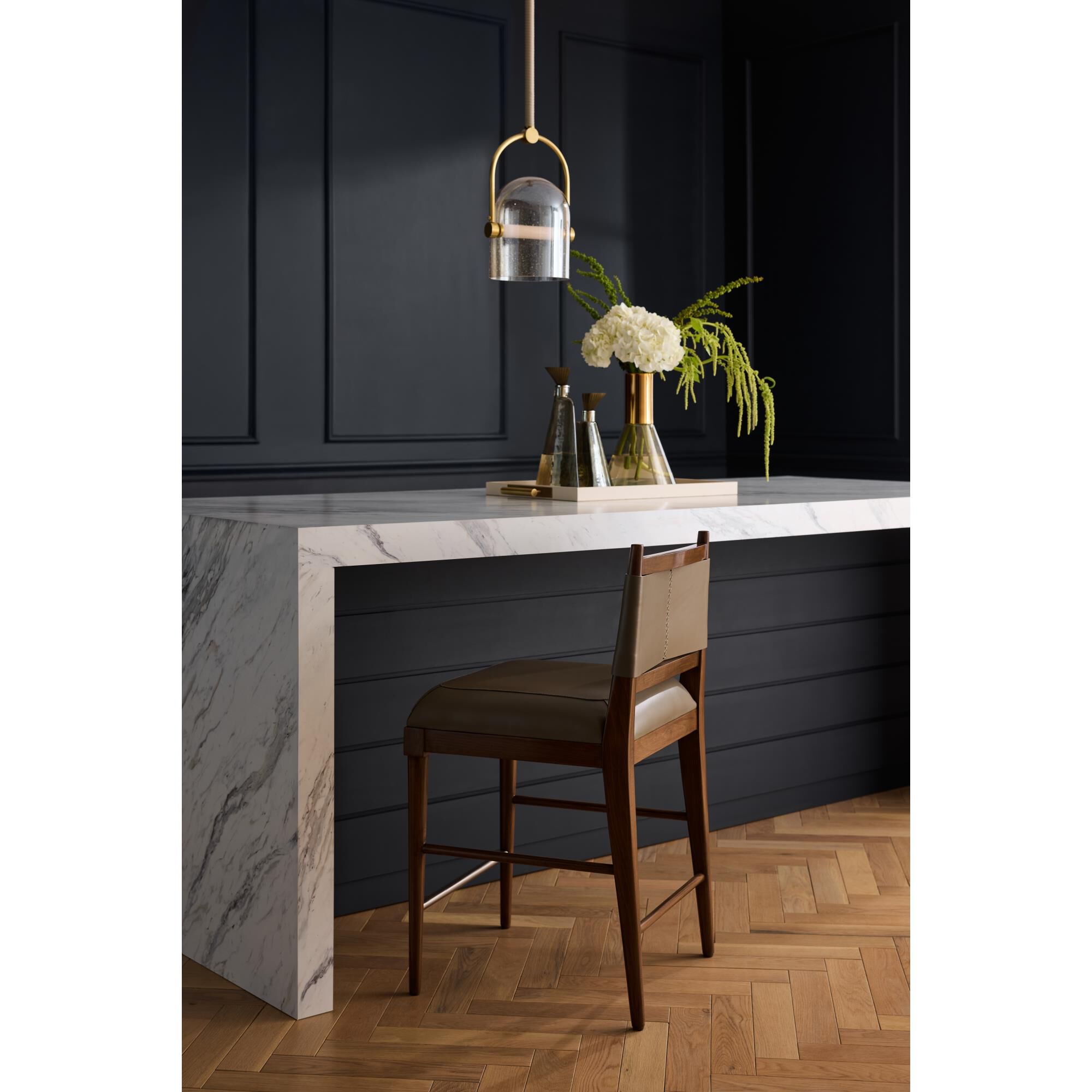 Shown in Morel finish and Brushed Stainless Steel accent