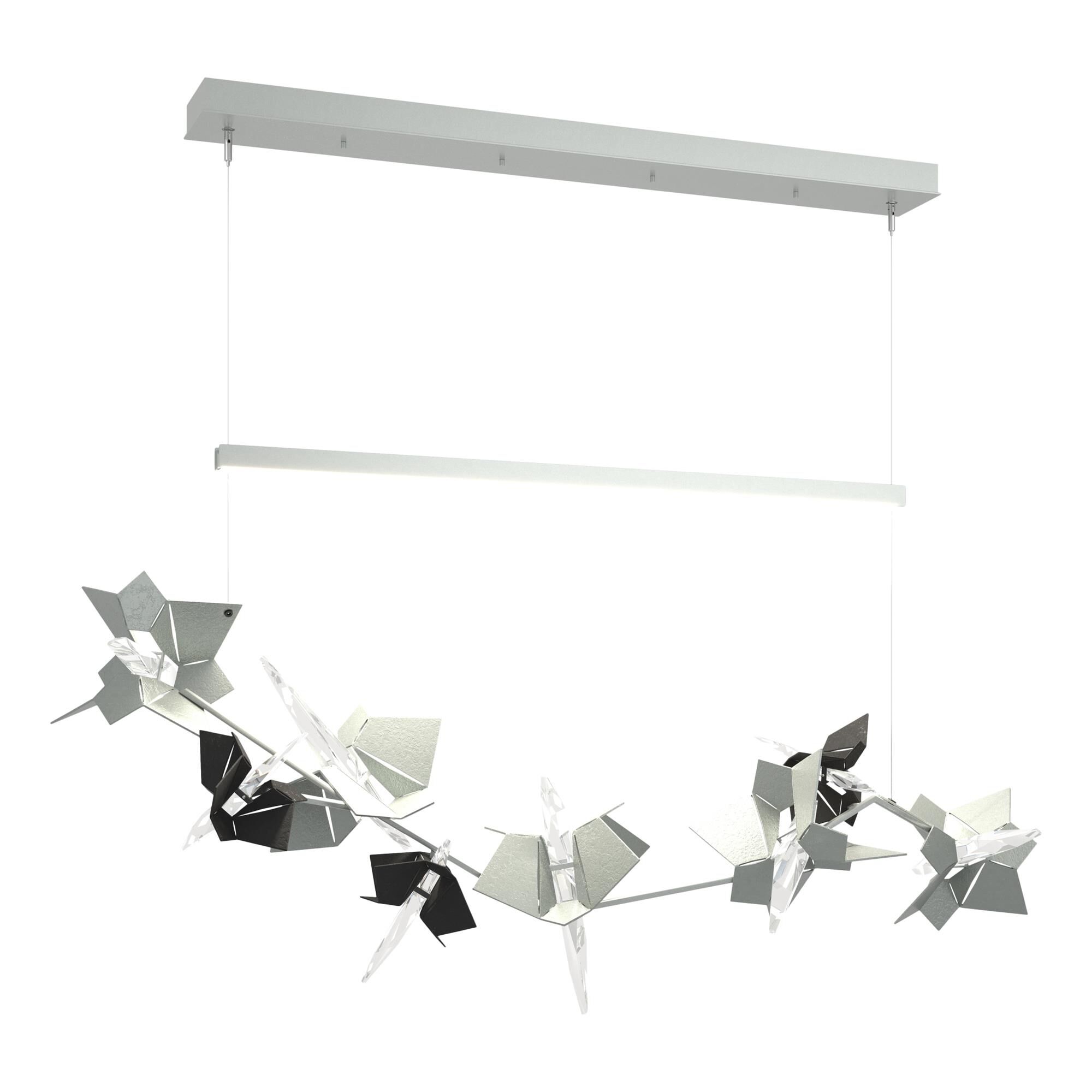 Shown in Vintage Platinum finish and Swarovski crystal and Vintage Platinum glass and Black accent