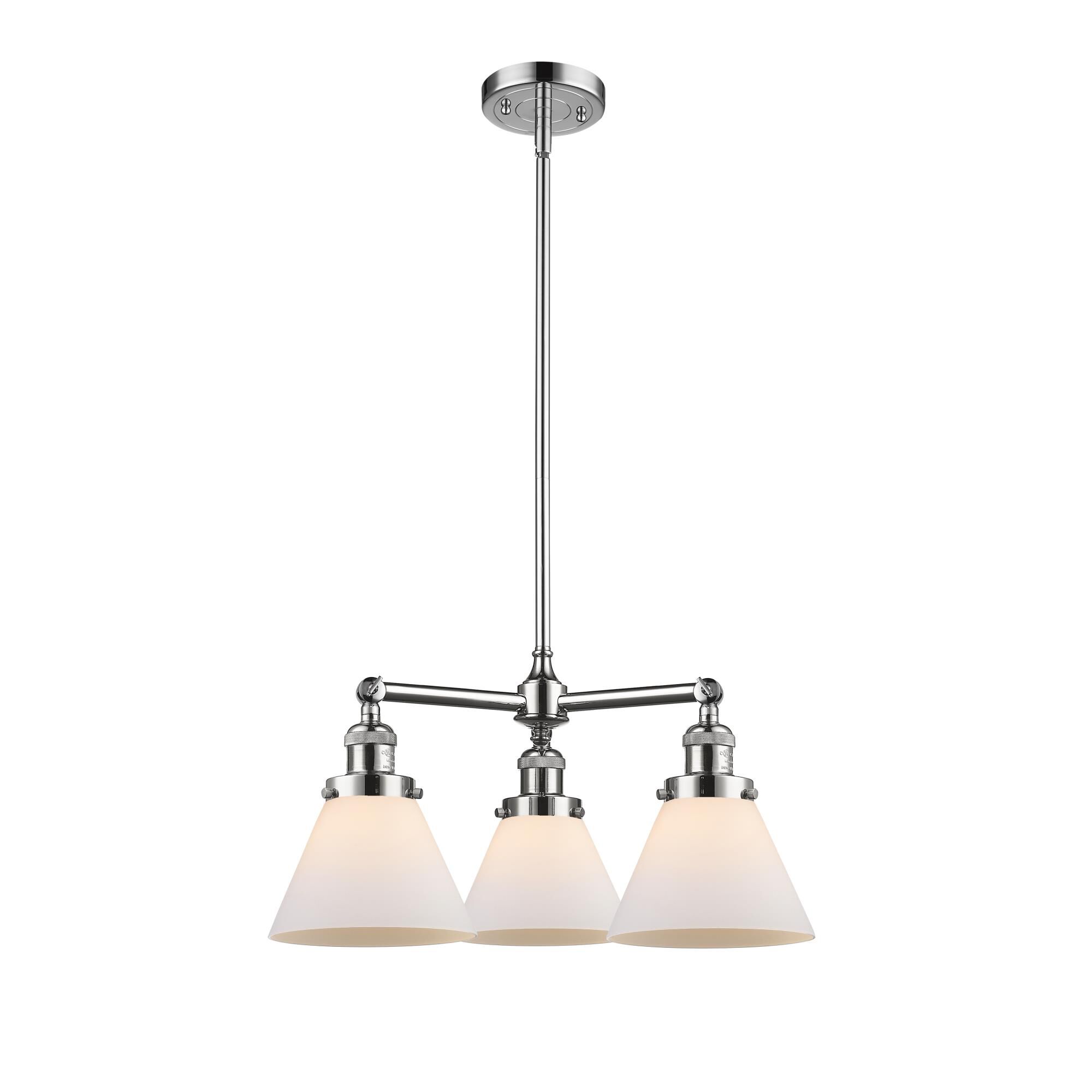 Bruno Marashlian Large Cone 22 Inch 3 Light LED Mini Chandelier by Innovations Lighting