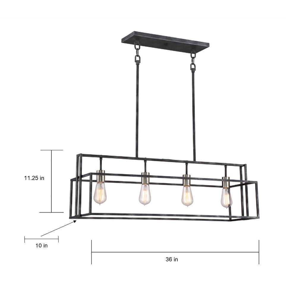 Lake 10 Inch 4 Light Linear Suspension Light by Nuvo Lighting
