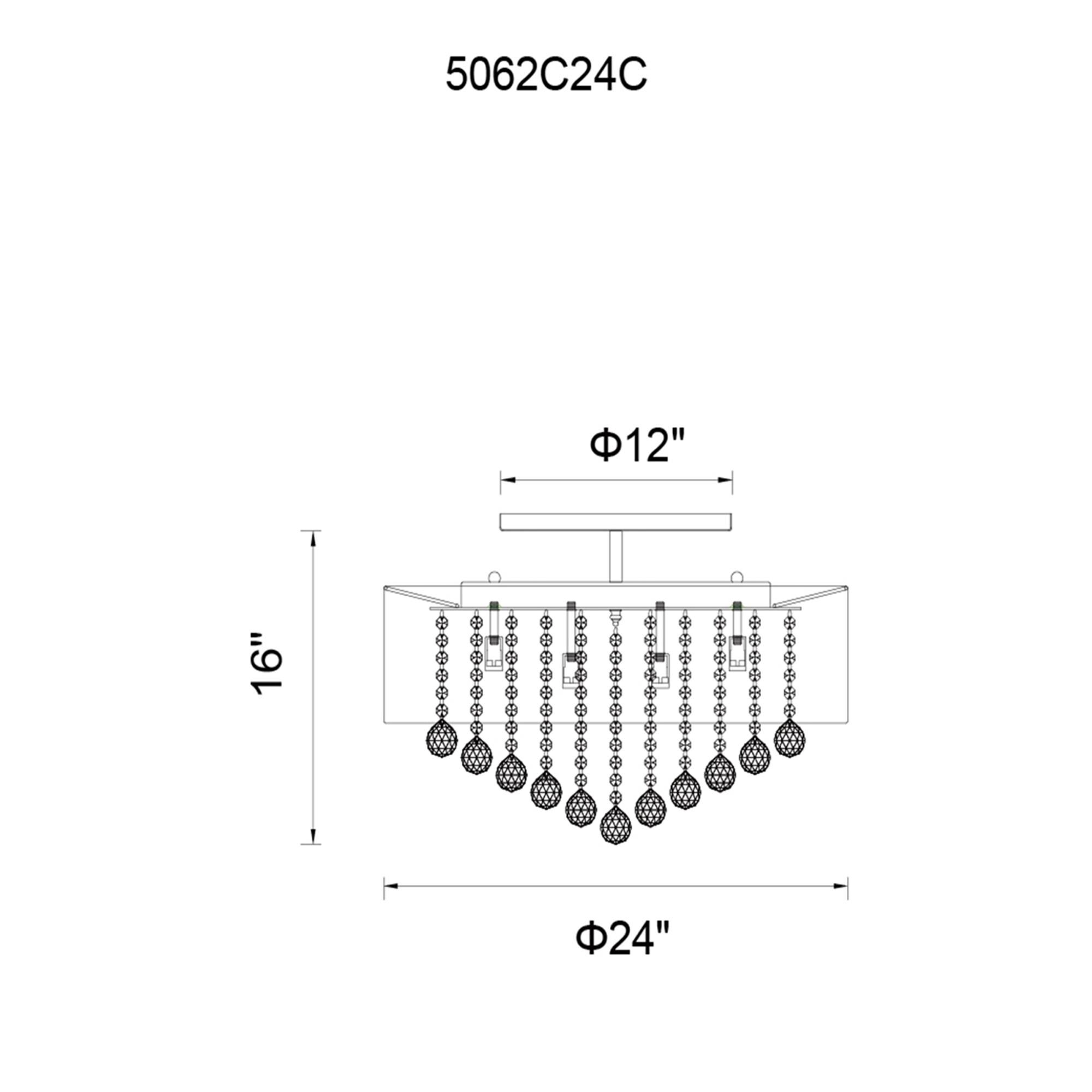 Shown in Chrome finish and K9 Clear crystal and White shade