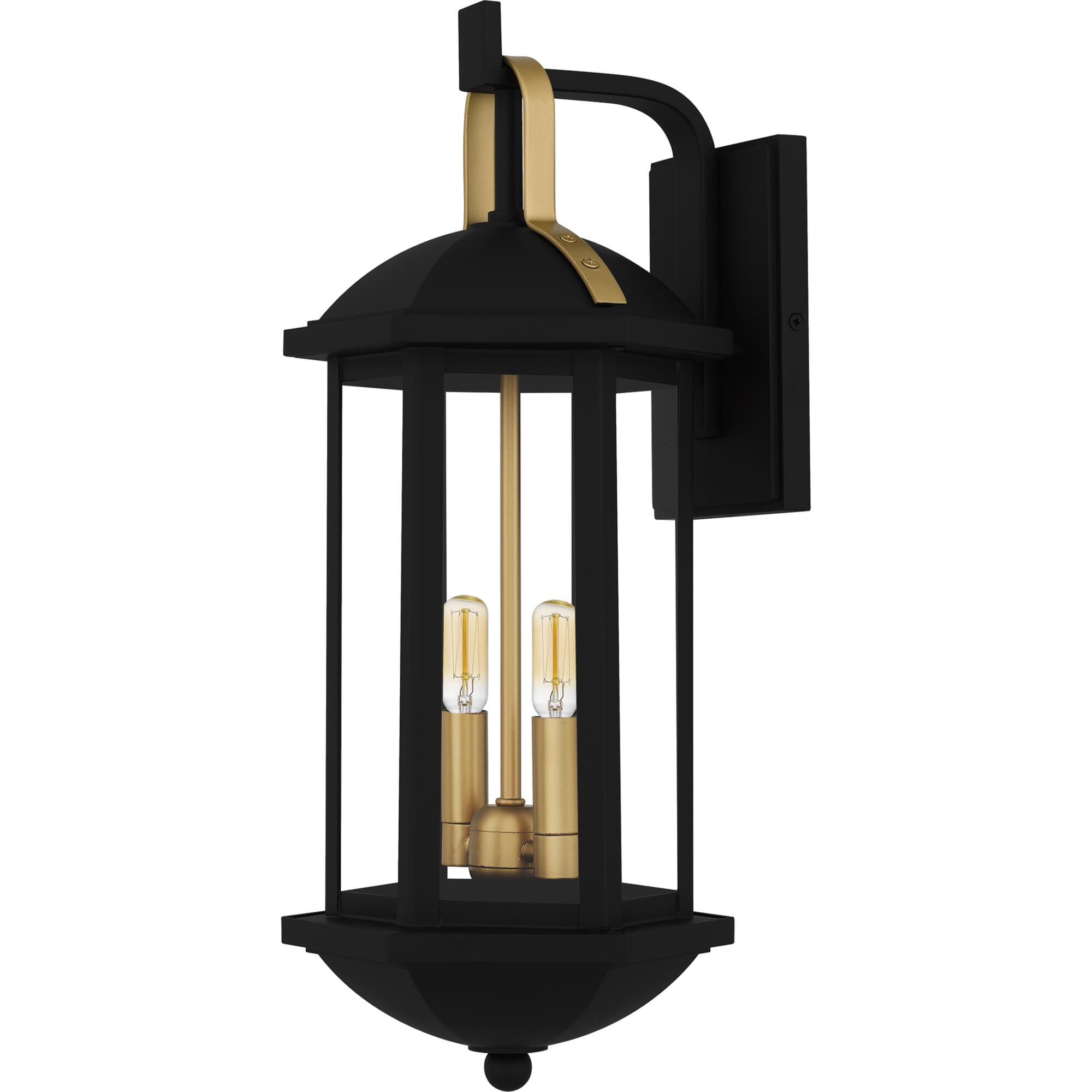 Shown in Matte Black finish and Clear Glass shade