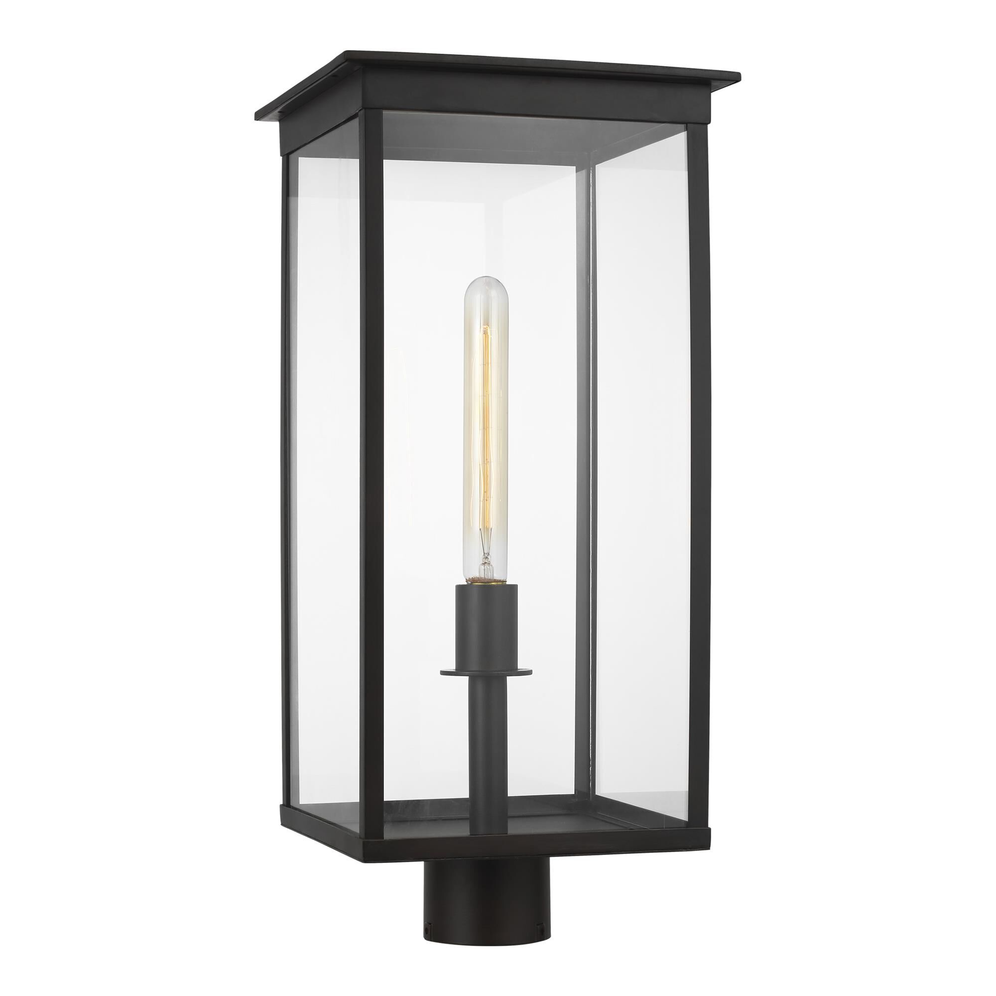 Shown in Heritage Copper finish and Clear Panels glass