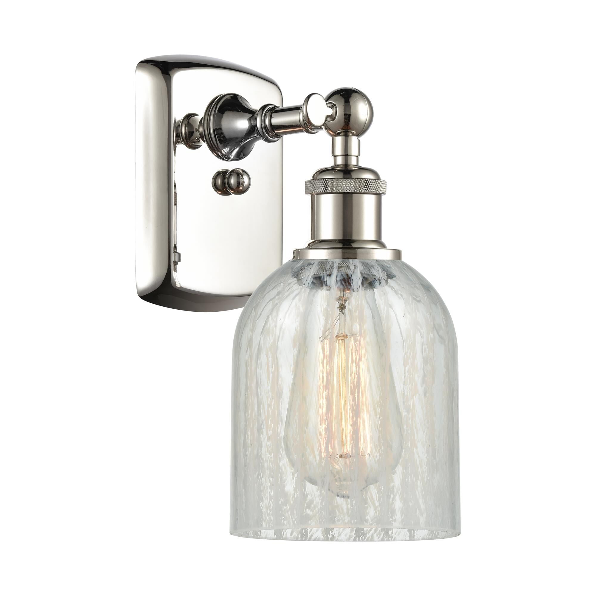 Shown in Polished Nickel finish and Bell glass and Glass shade