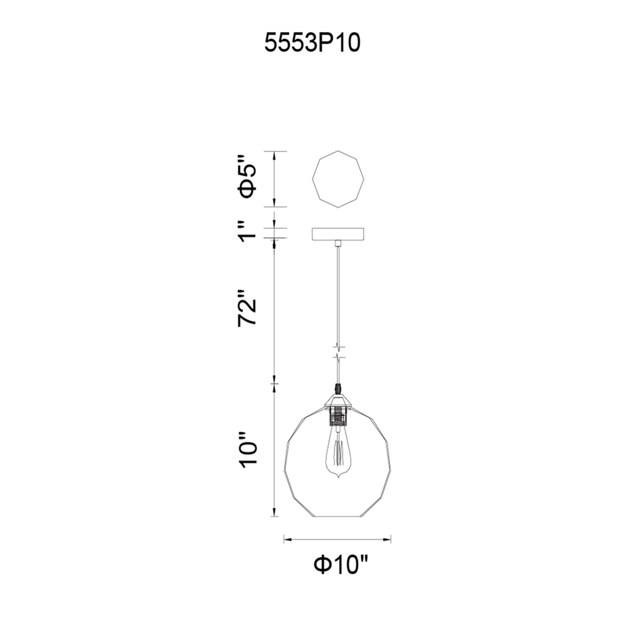 CWI Lighting Glass 10 Inch Mini Pendant