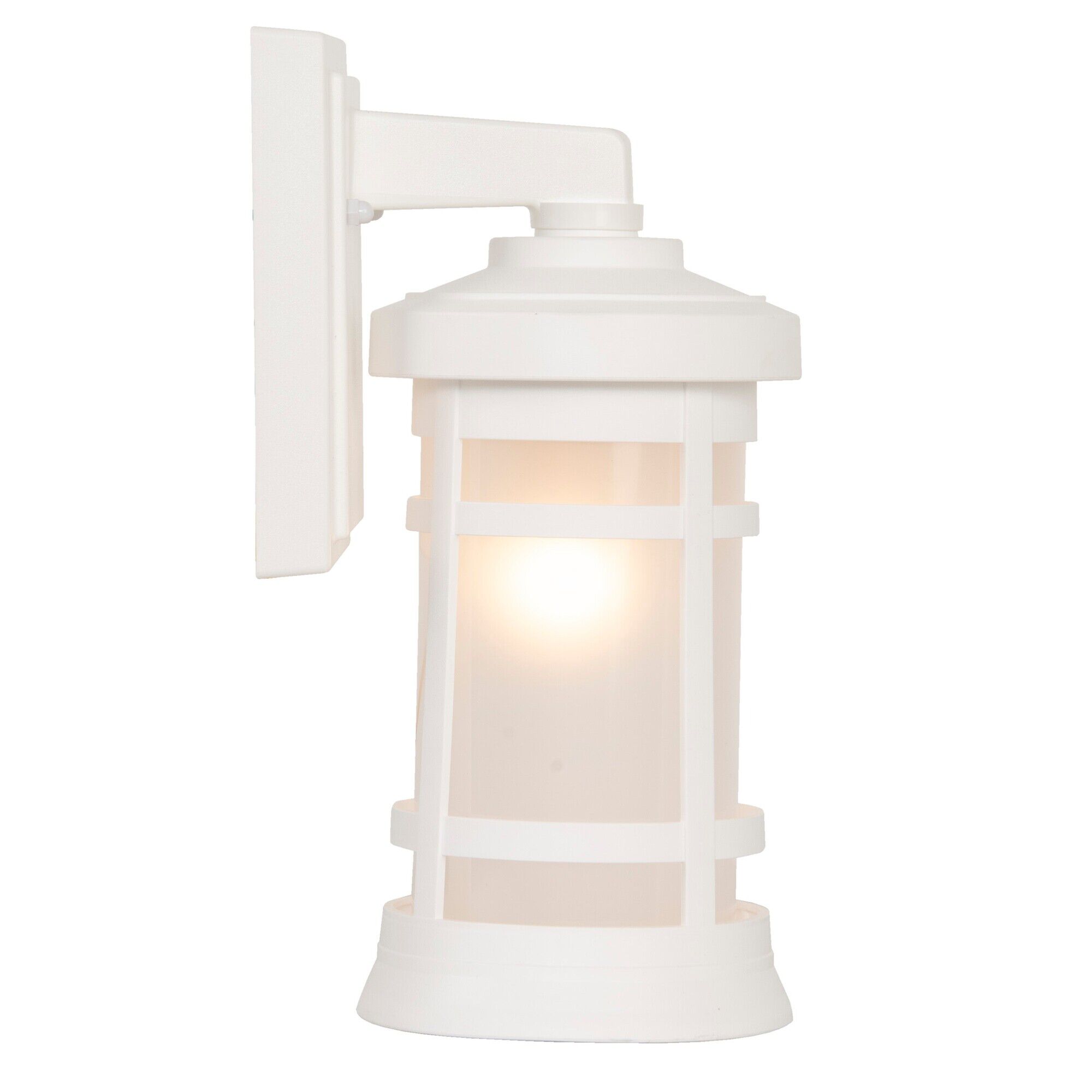 Shown in Textured White finish and Frosted Polycarbonate shade