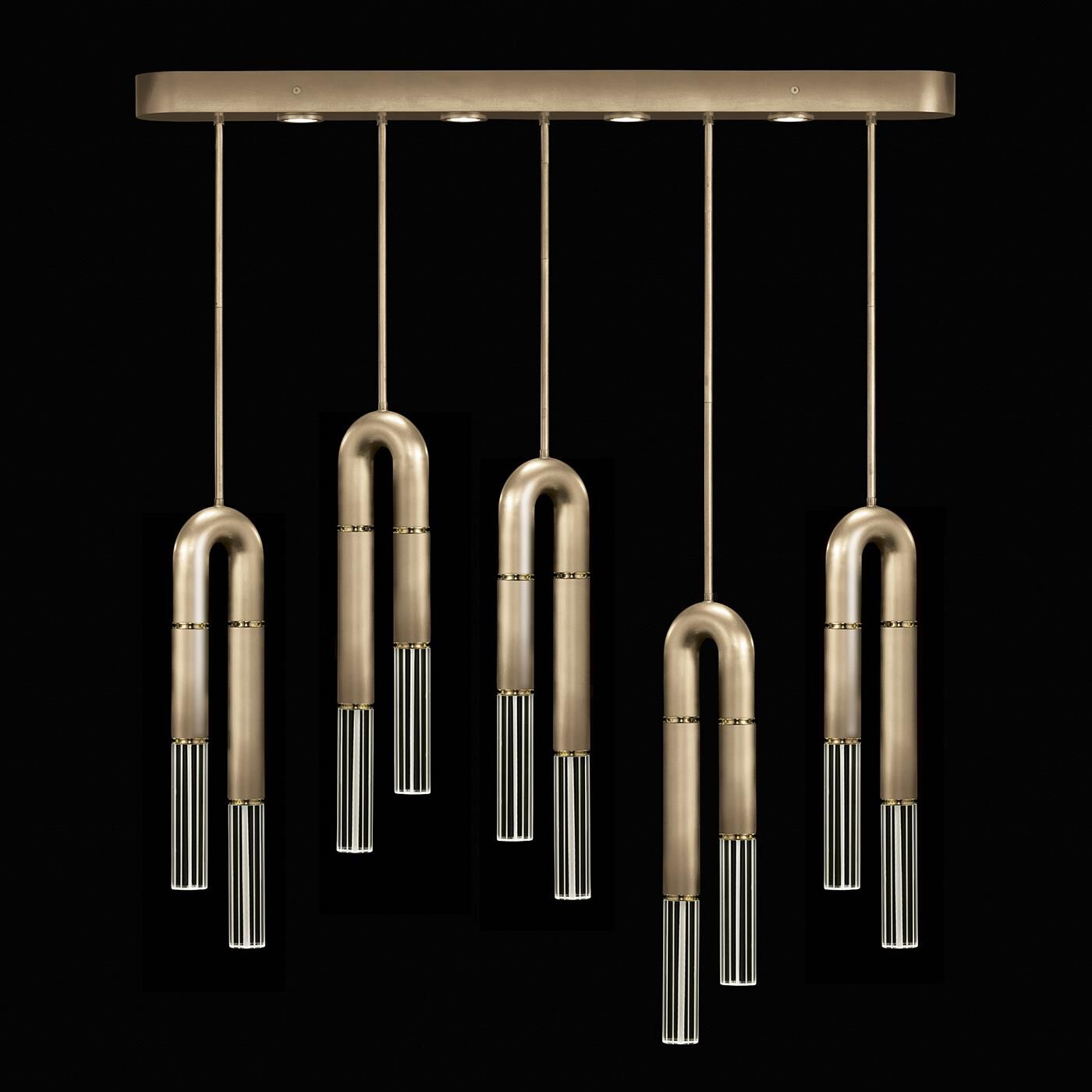 Antonia Linear Suspension Light by Fine Art Handcrafted Lighting