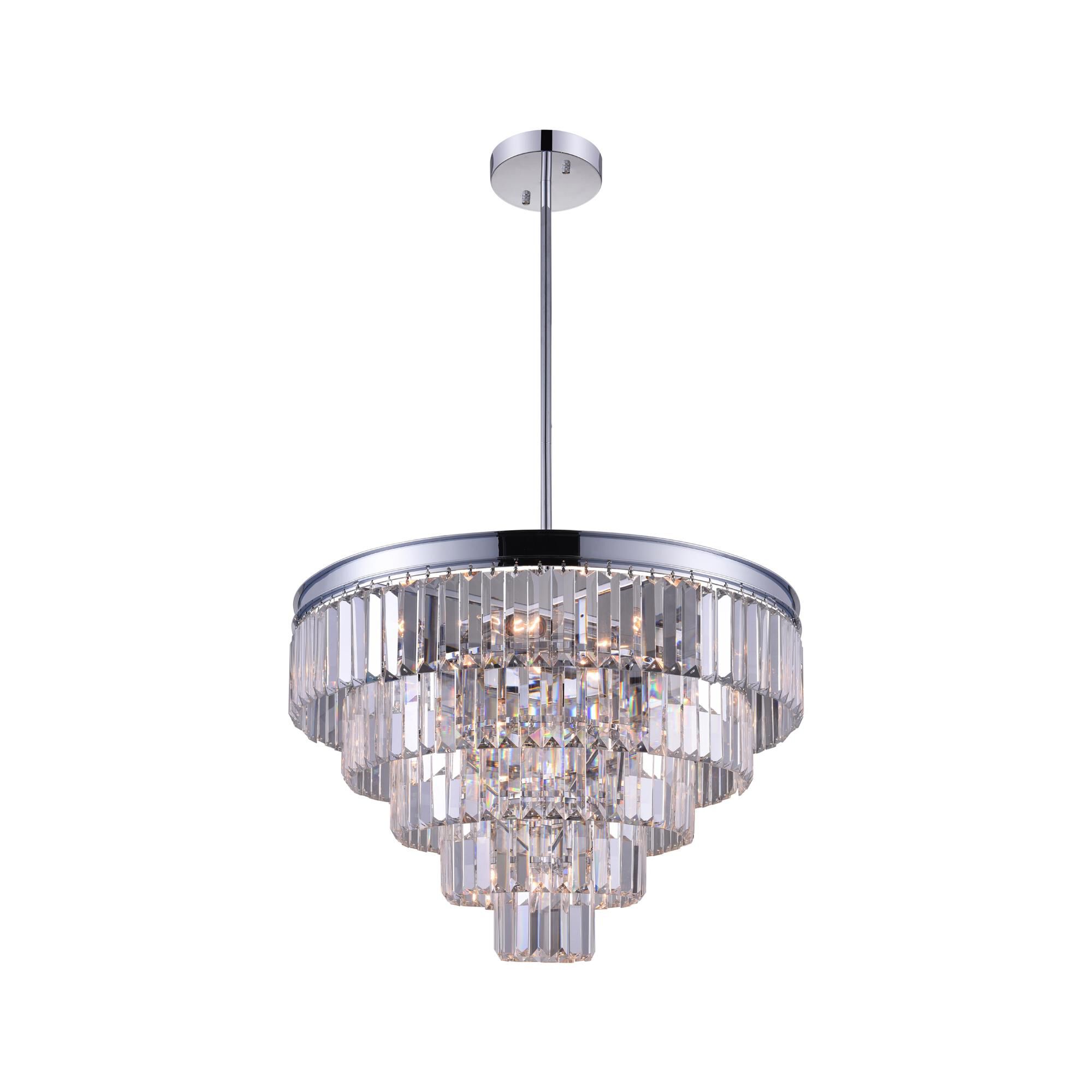 Weiss 24 Inch 12 Light Chandelier by CWI Lighting