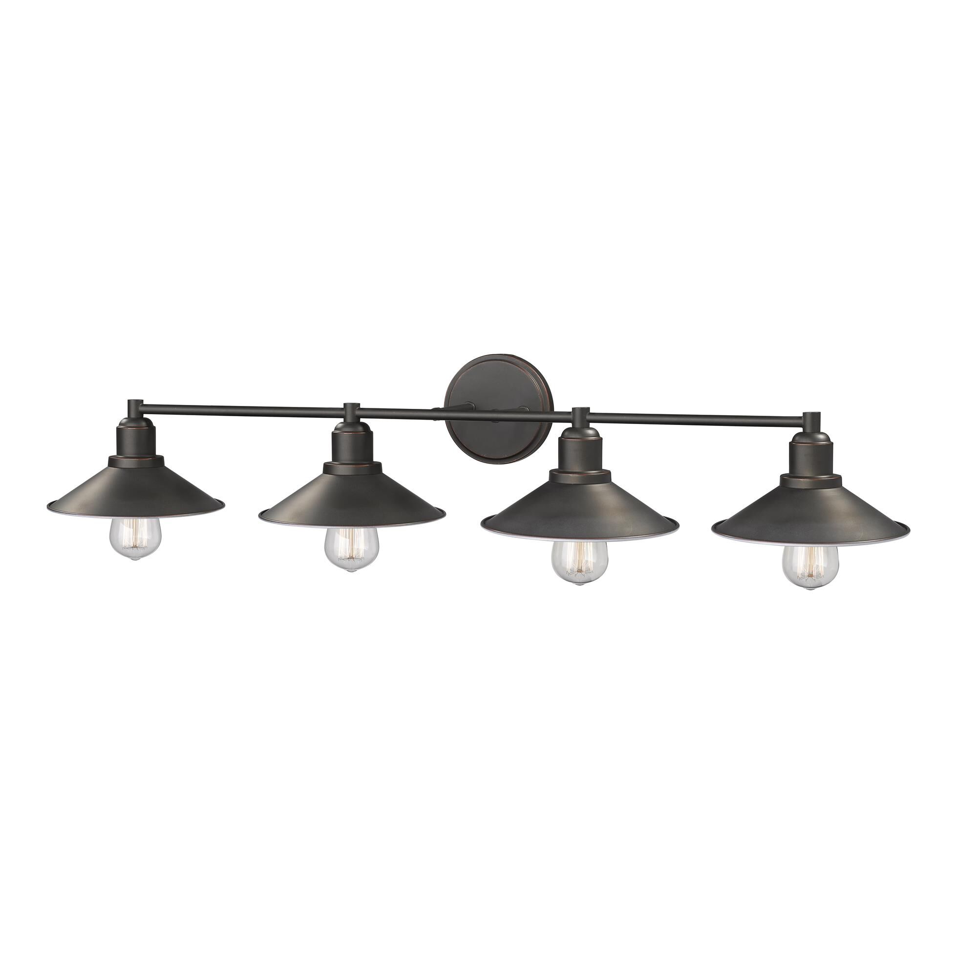 Shown in Olde Bronze finish and Steel glass and Steel shade