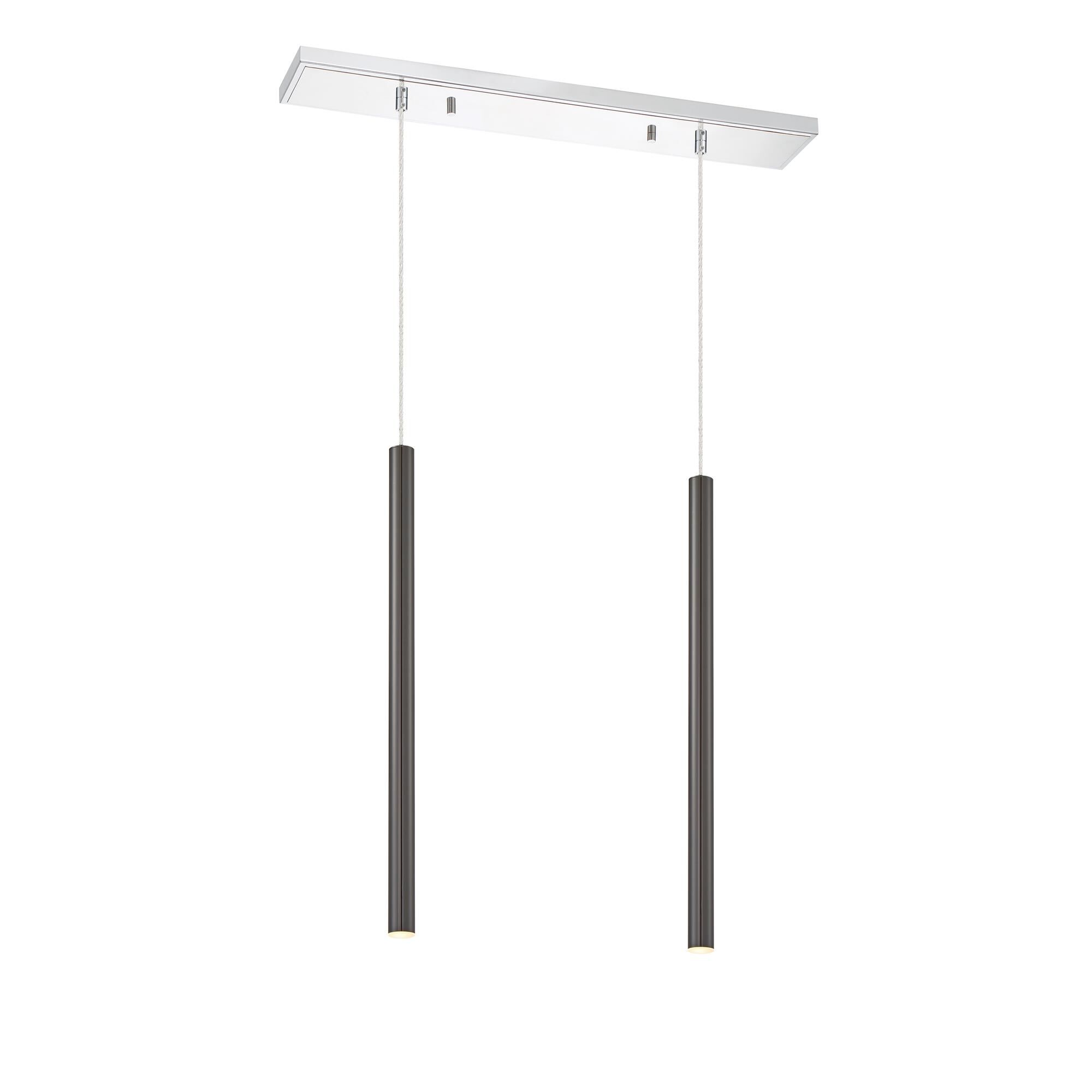 Shown in Chrome finish and Steel glass and Steel shade