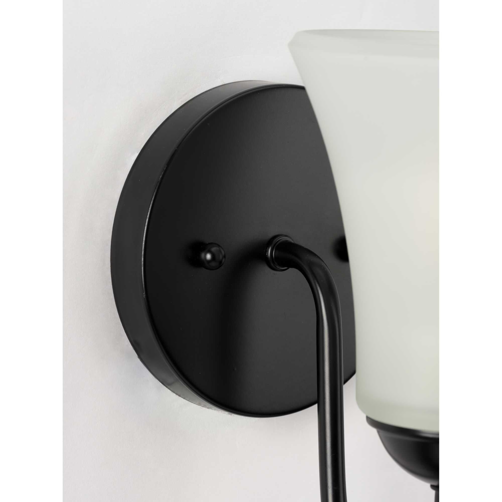 Shown in Black finish and Etched glass