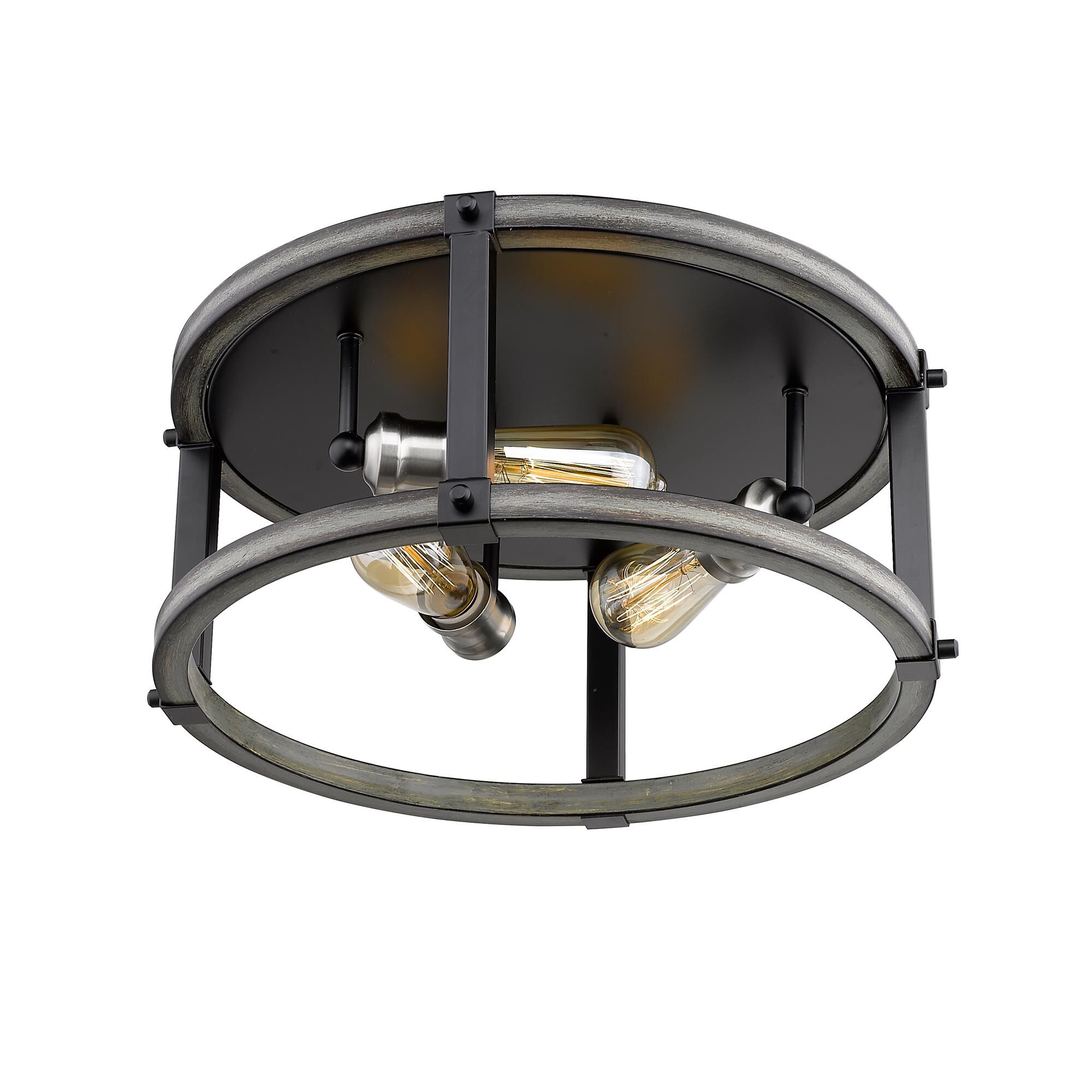 Shown in Ashen Barnboard finish and --- glass and --- shade
