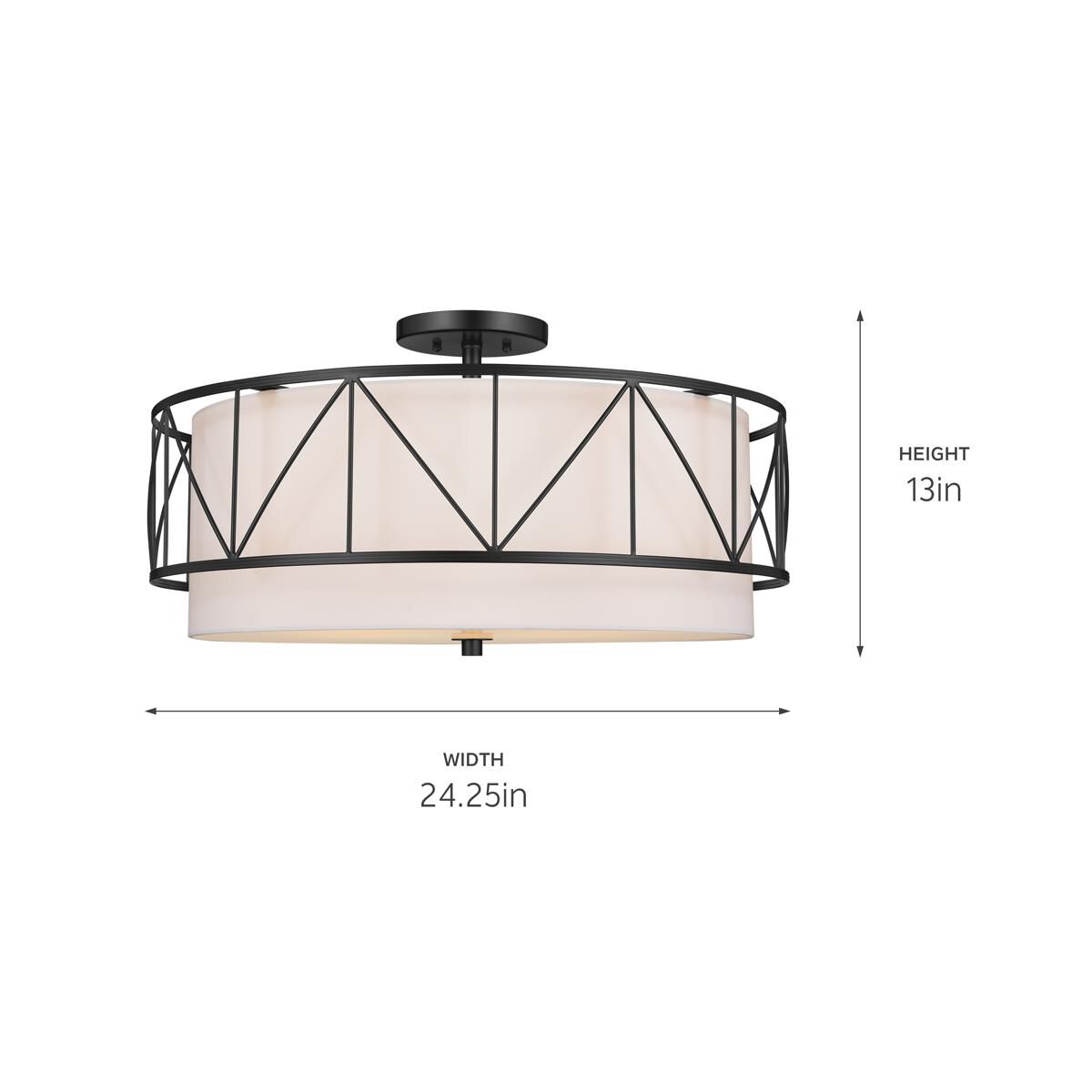 Birkleigh 4 Light Semi Flush Mount by Kichler Lighting