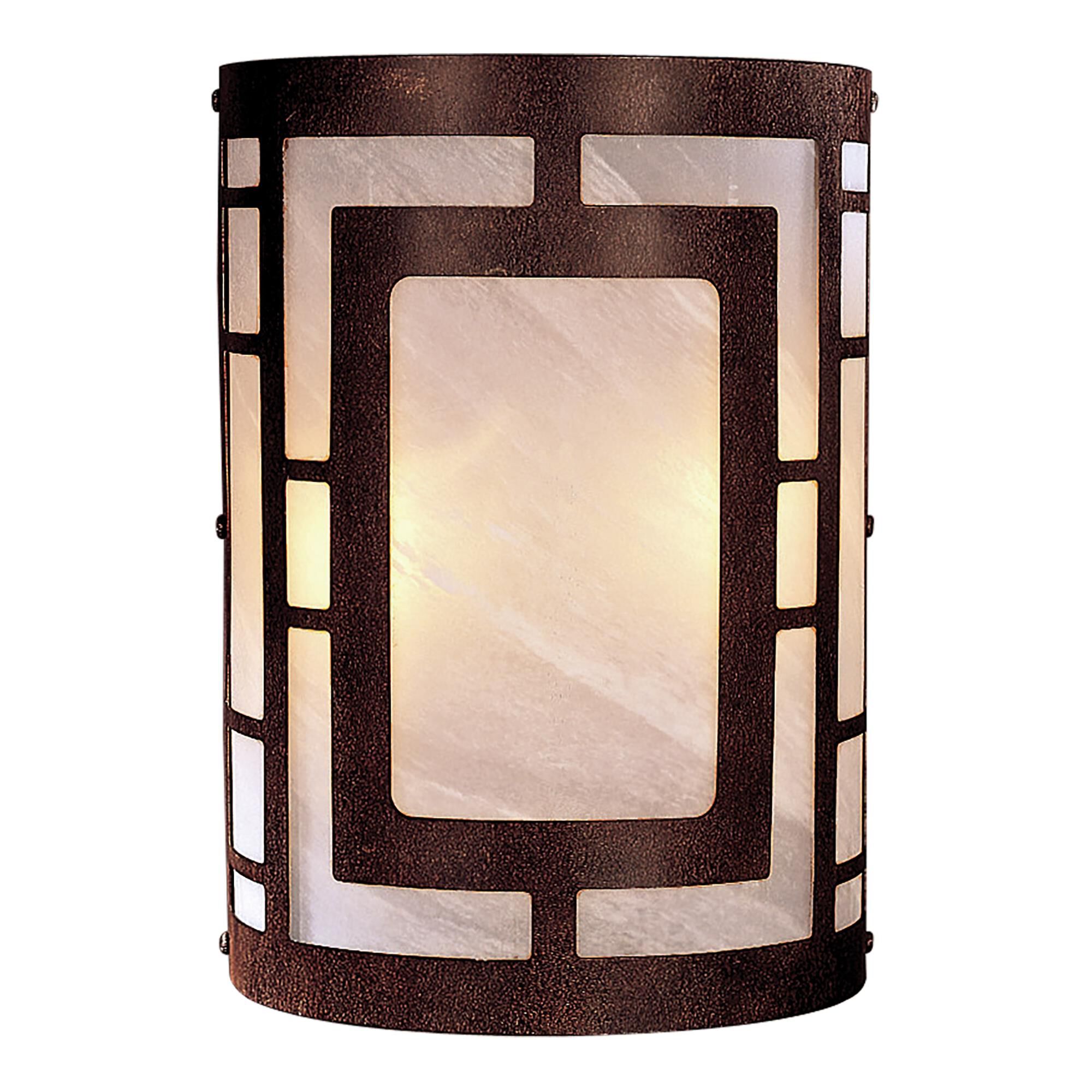 Shown in Nutmeg finish and Ethched Marble glass
