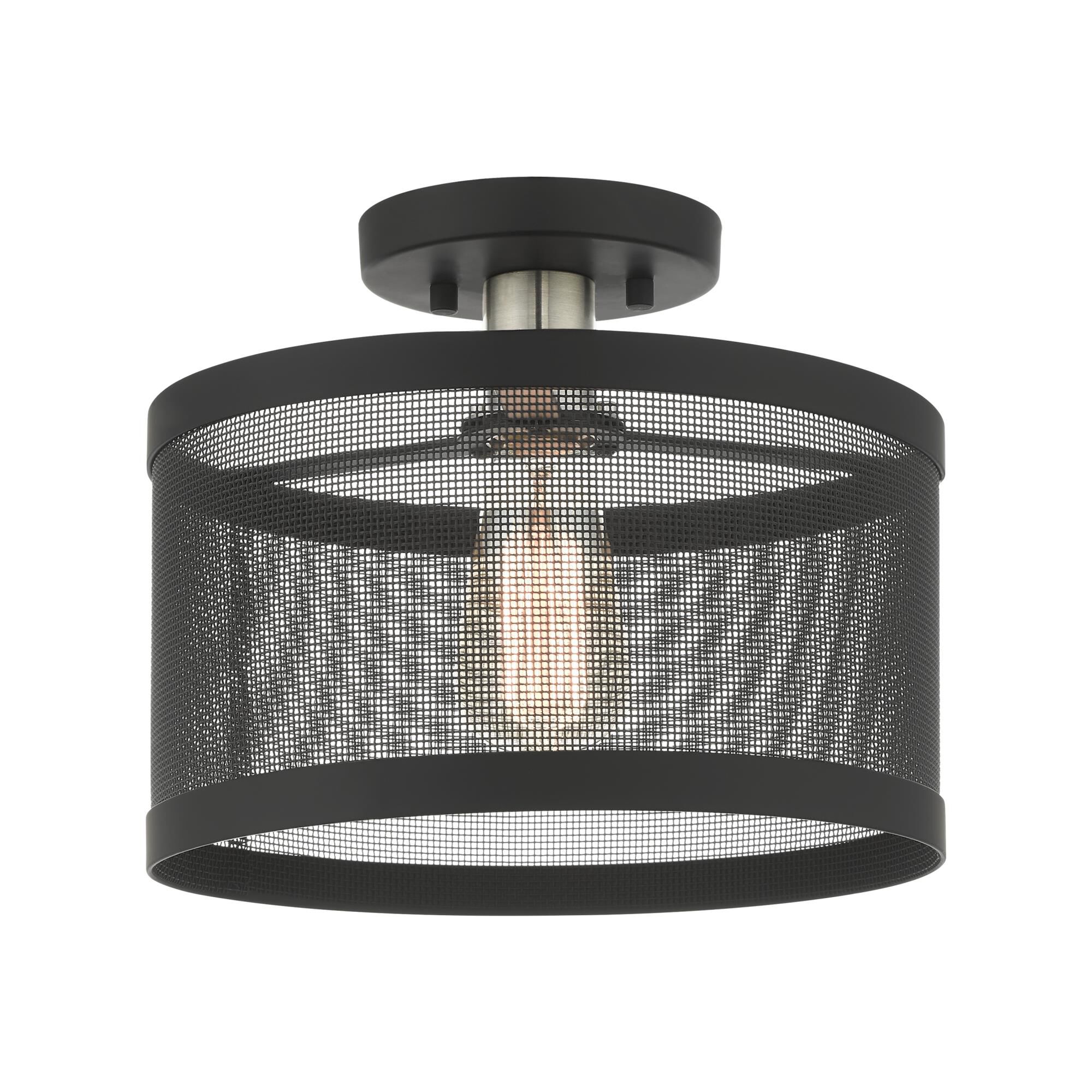 Industro 1 Light Semi Flush Mount by Livex Lighting