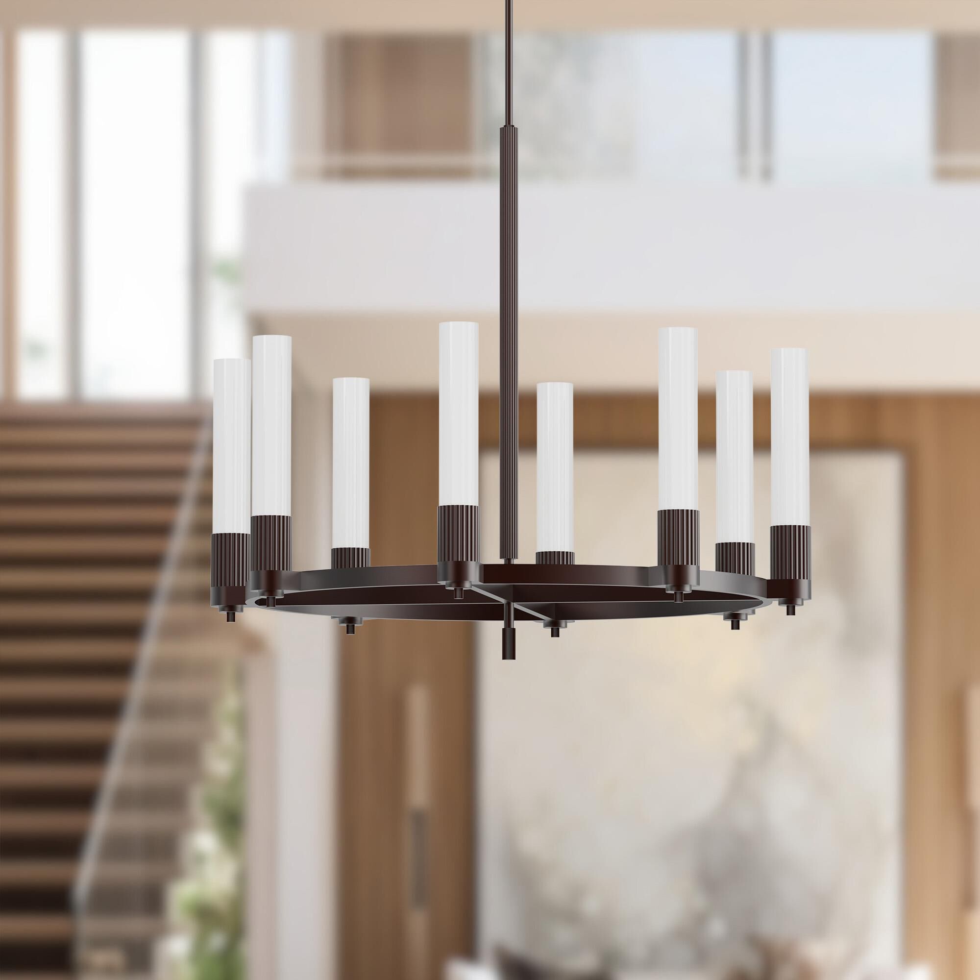 Rue 38 Inch 8 Light Chandelier by Alora Mood
