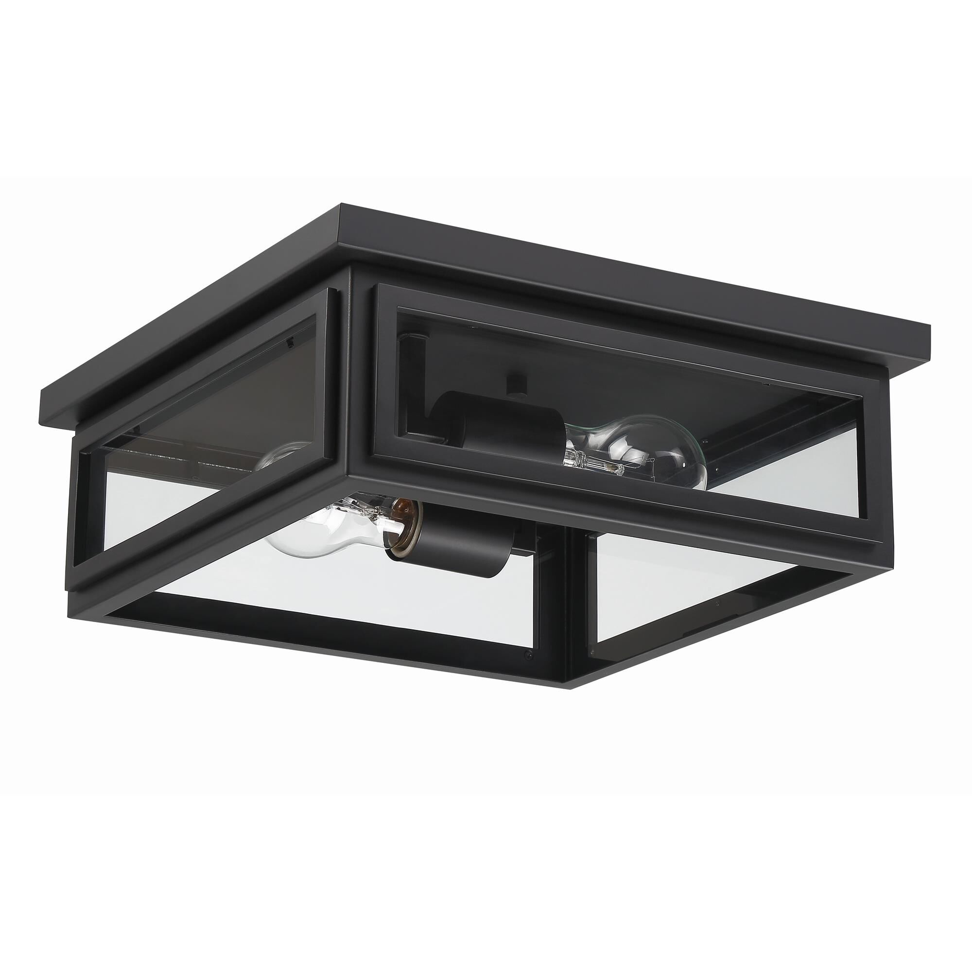 Shown in Matte Black finish and Clear glass and Clear Glass shade
