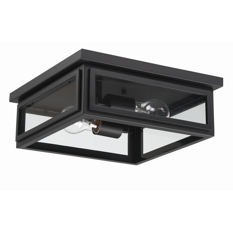 Byron 13 Inch 2 Light Outdoor Flush Mount by Crystorama