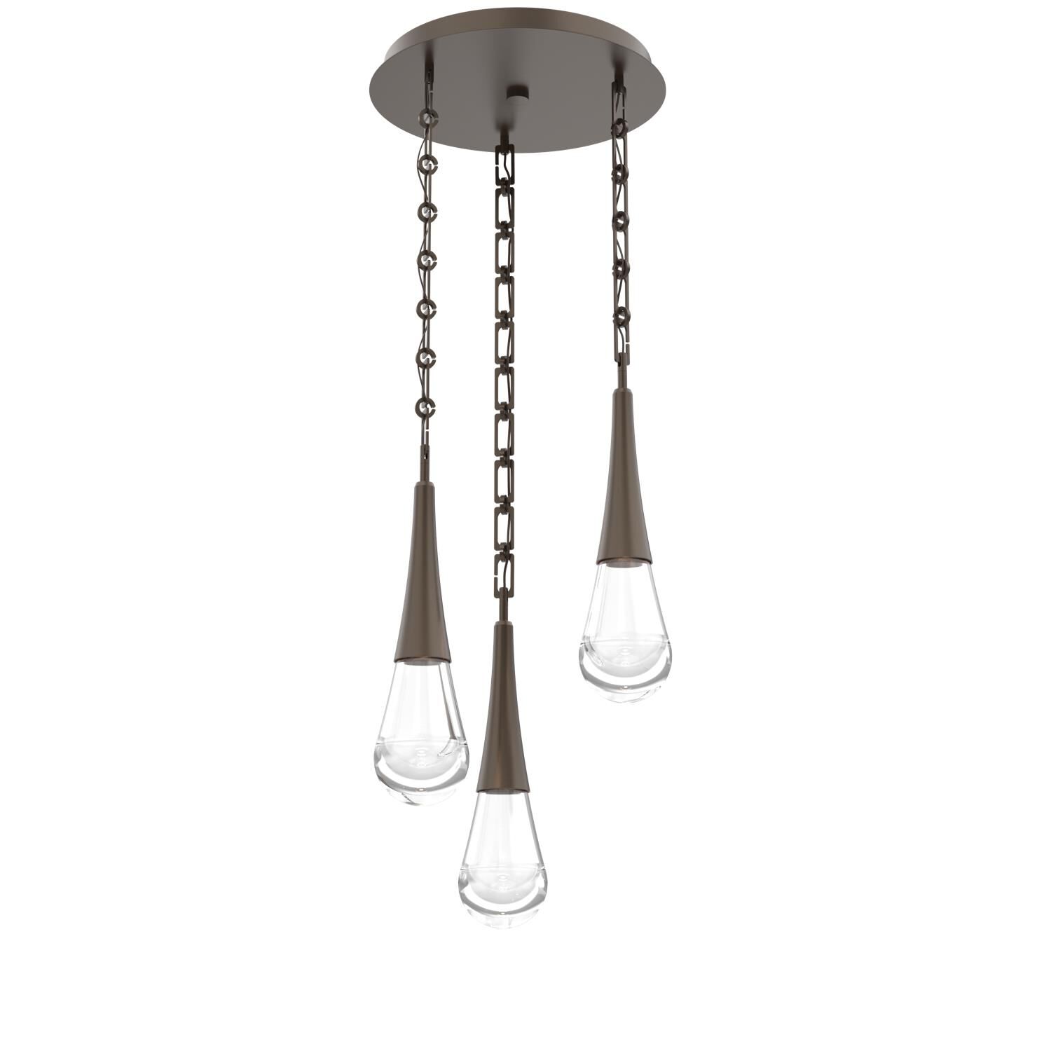 Levi Wilson Raindrop 17 Inch Multi Light Pendant by Hammerton Studio