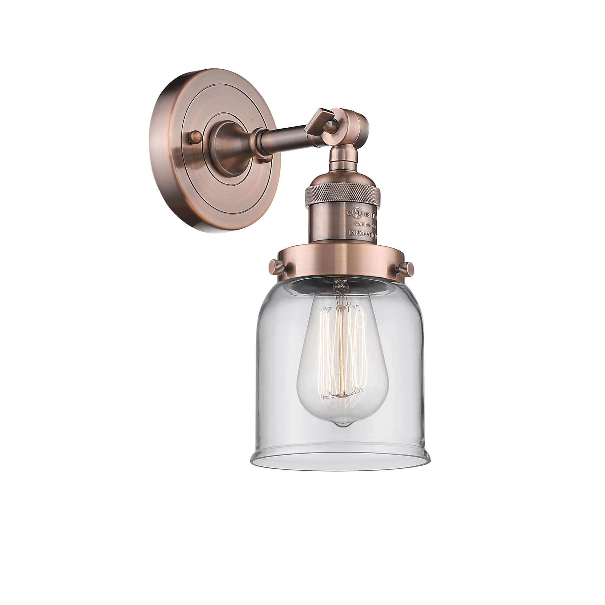 Shown in Antique Copper finish and Clear glass