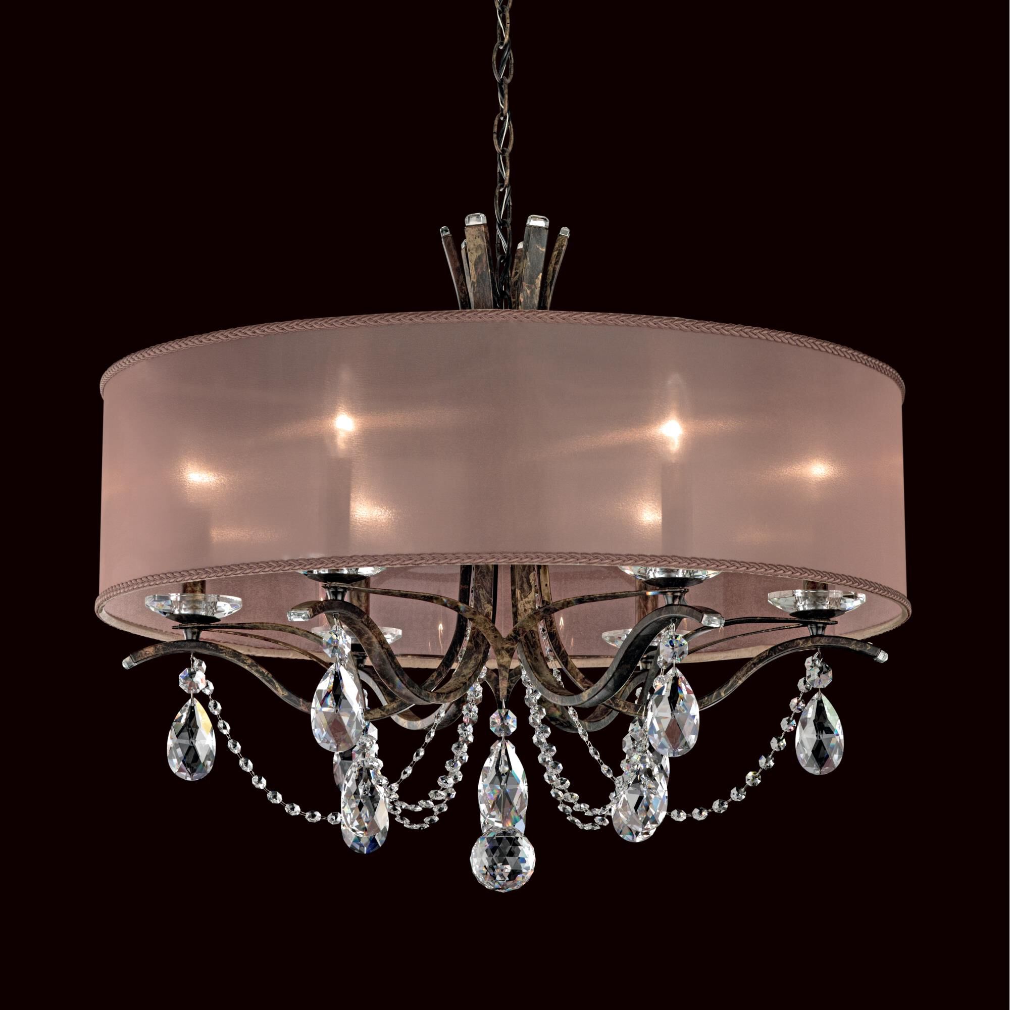 Vesca 28 Inch 6 Light Chandelier by Schonbek