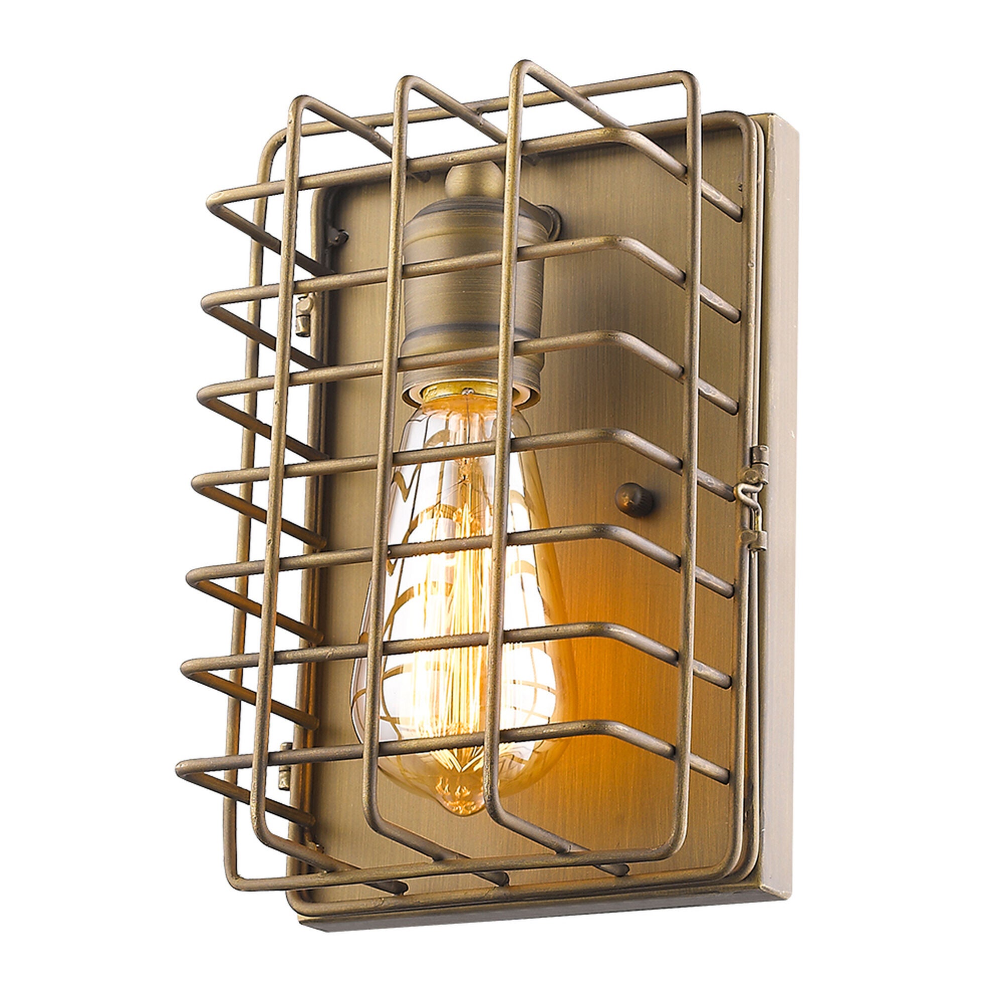 Shown in Raw Brass finish and -- glass and -- shade