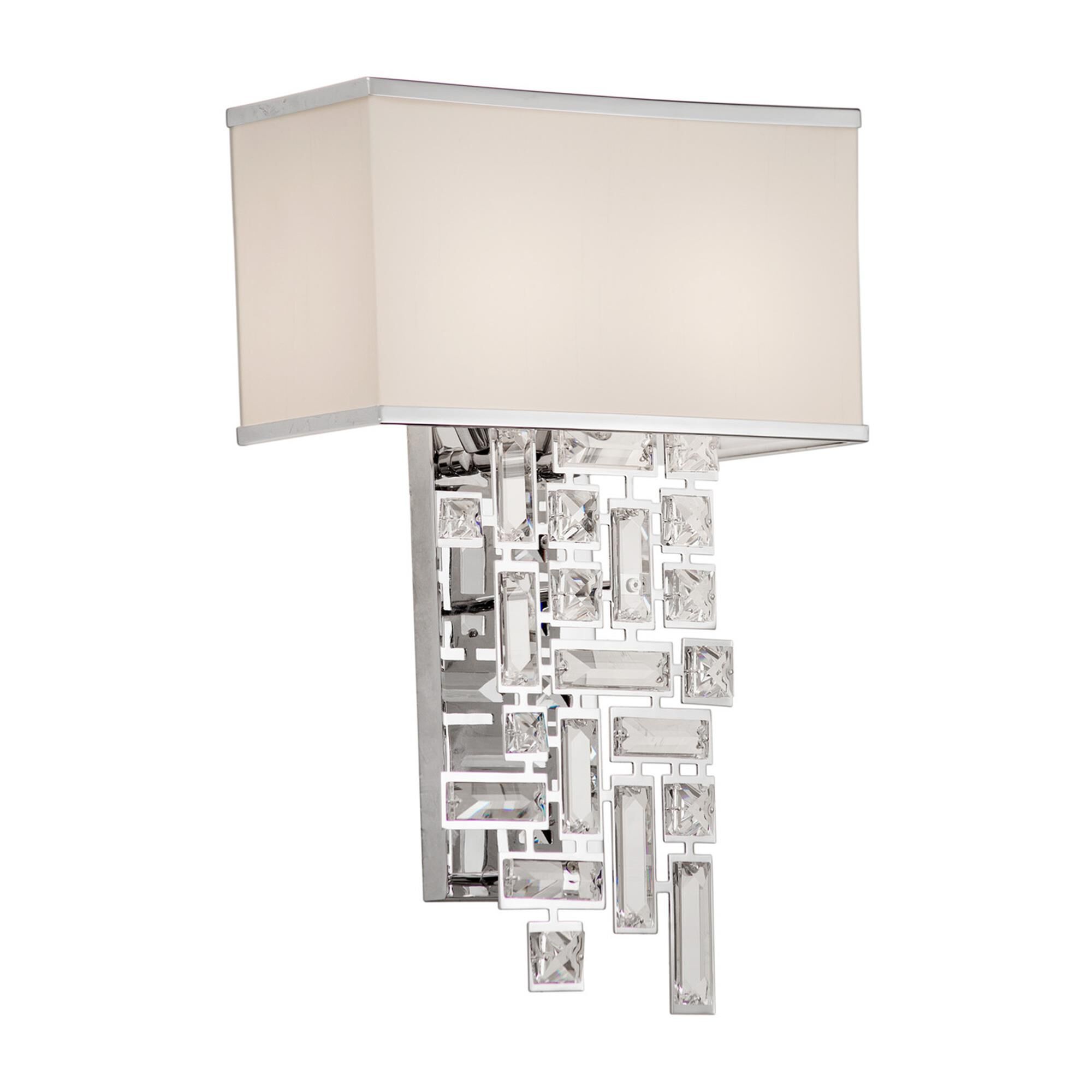 Shown in Chrome finish and Firenze Clear crystal