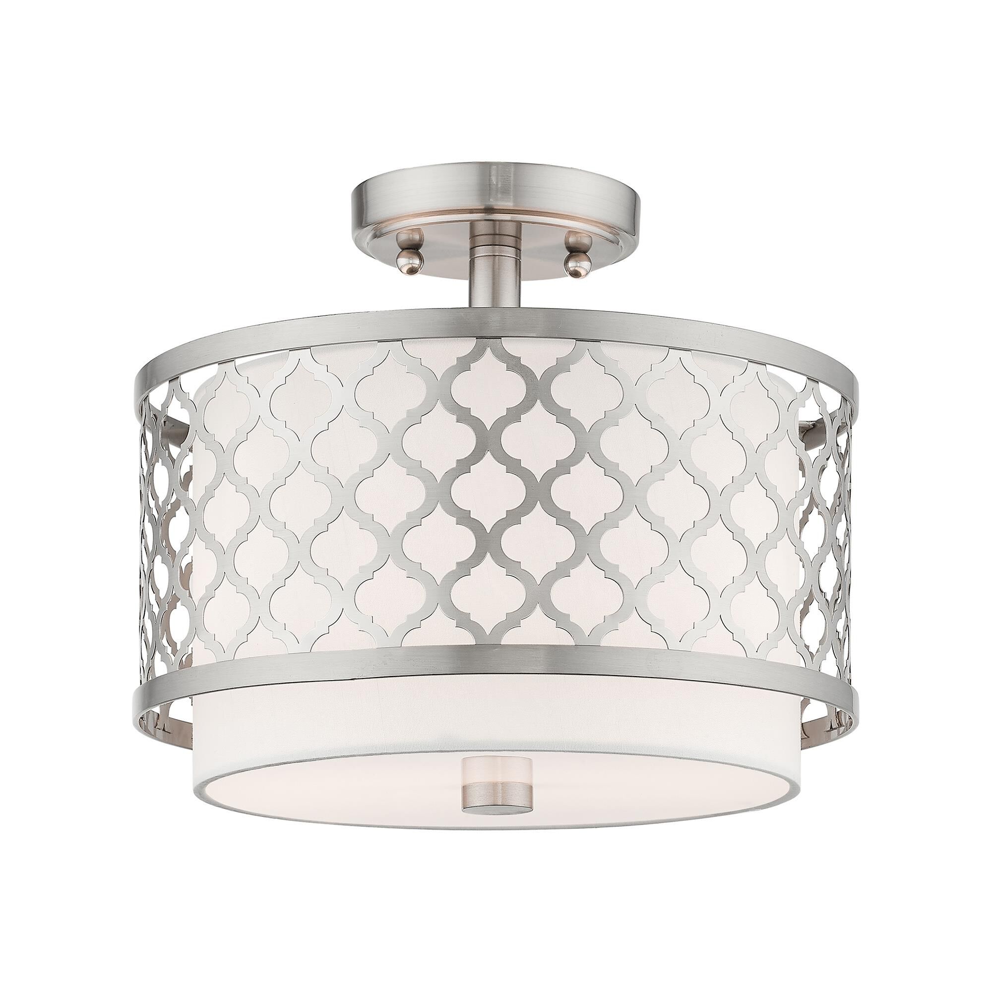 Arabesque 7 Inch 2 Light Semi Flush Mount by Livex Lighting