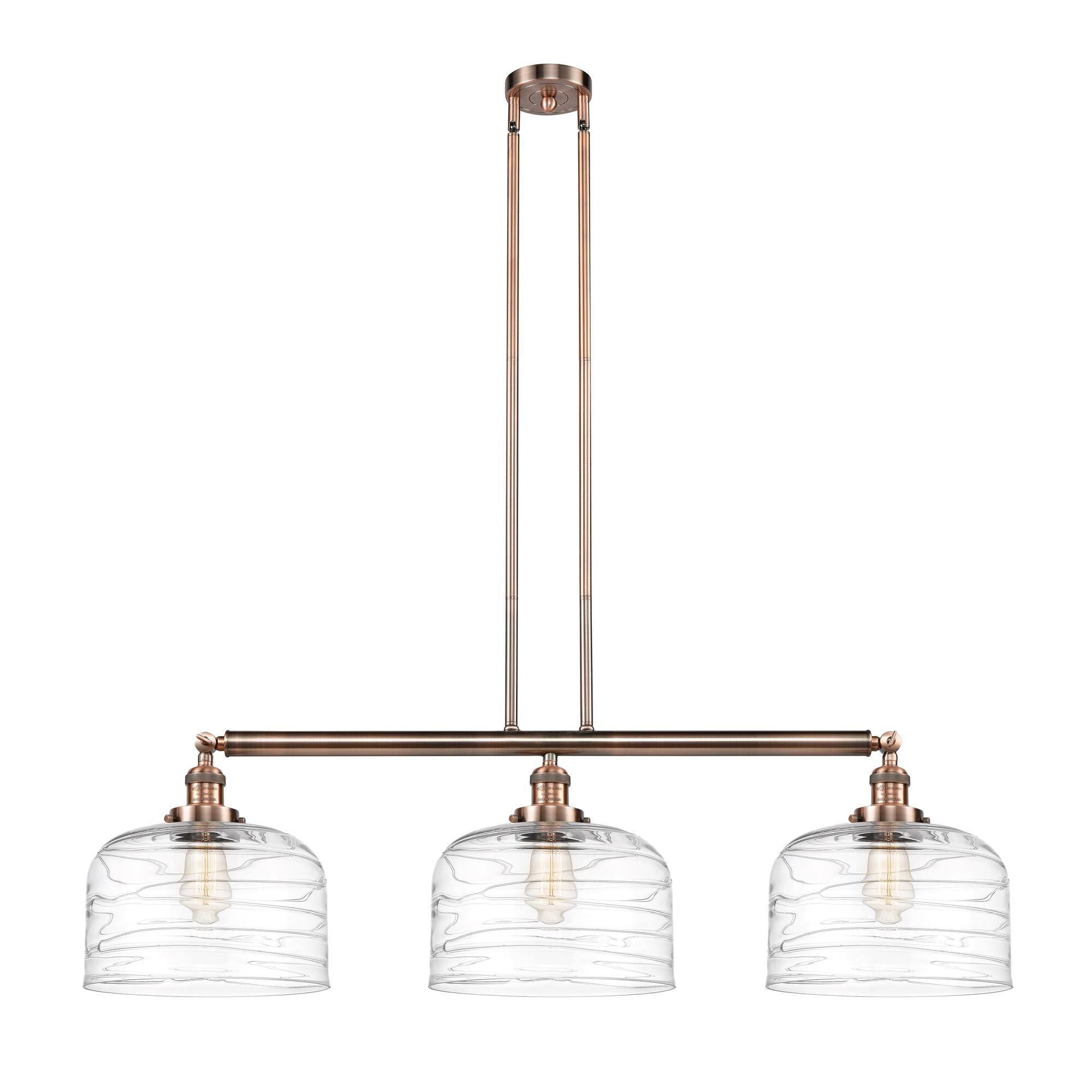 Bruno Marashlian X-Large Bell 42 Inch 3 Light Linear Suspension Light by Innovations Lighting