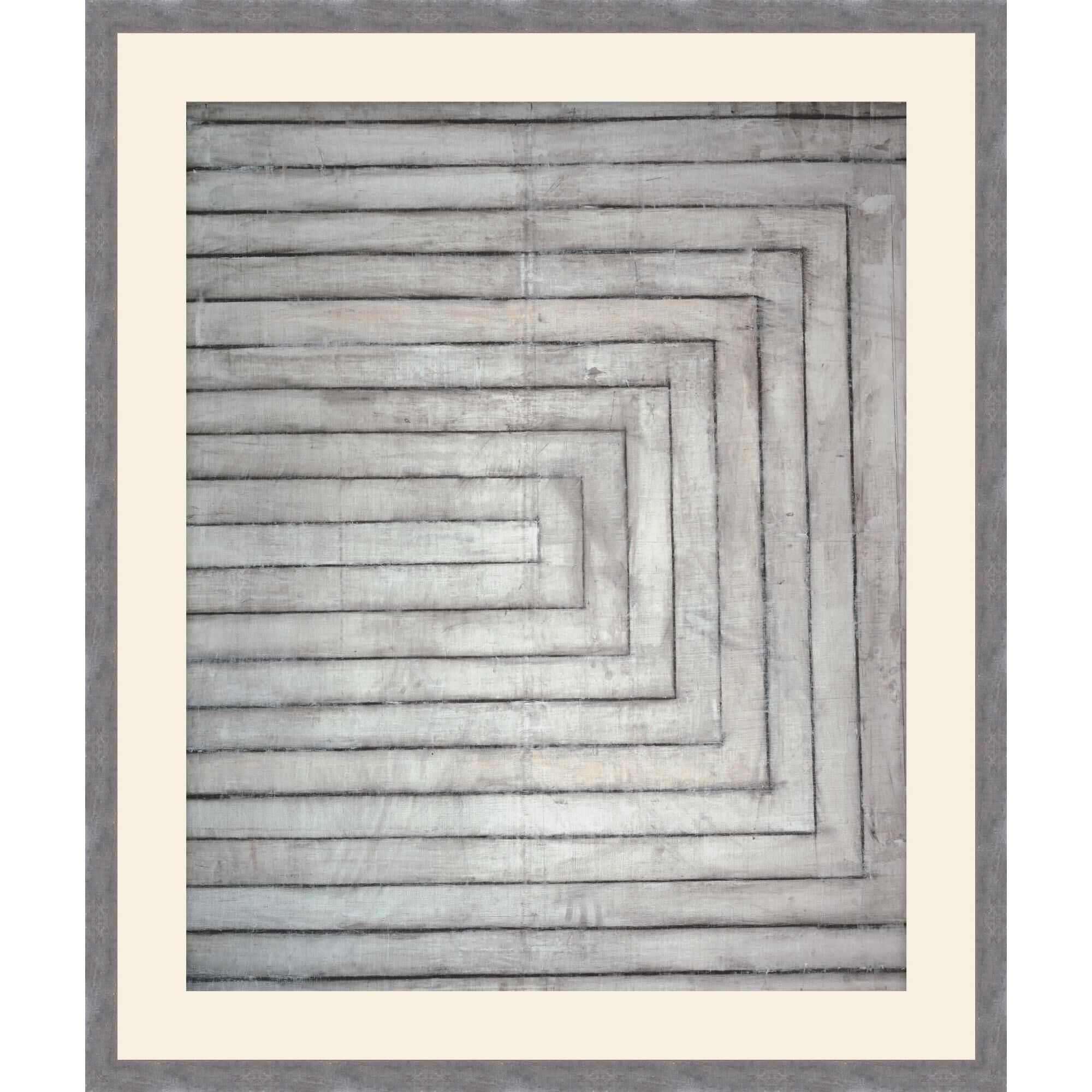 Studio L57 Contempo Linear Paths To The Past Grey Print by LEVEL57